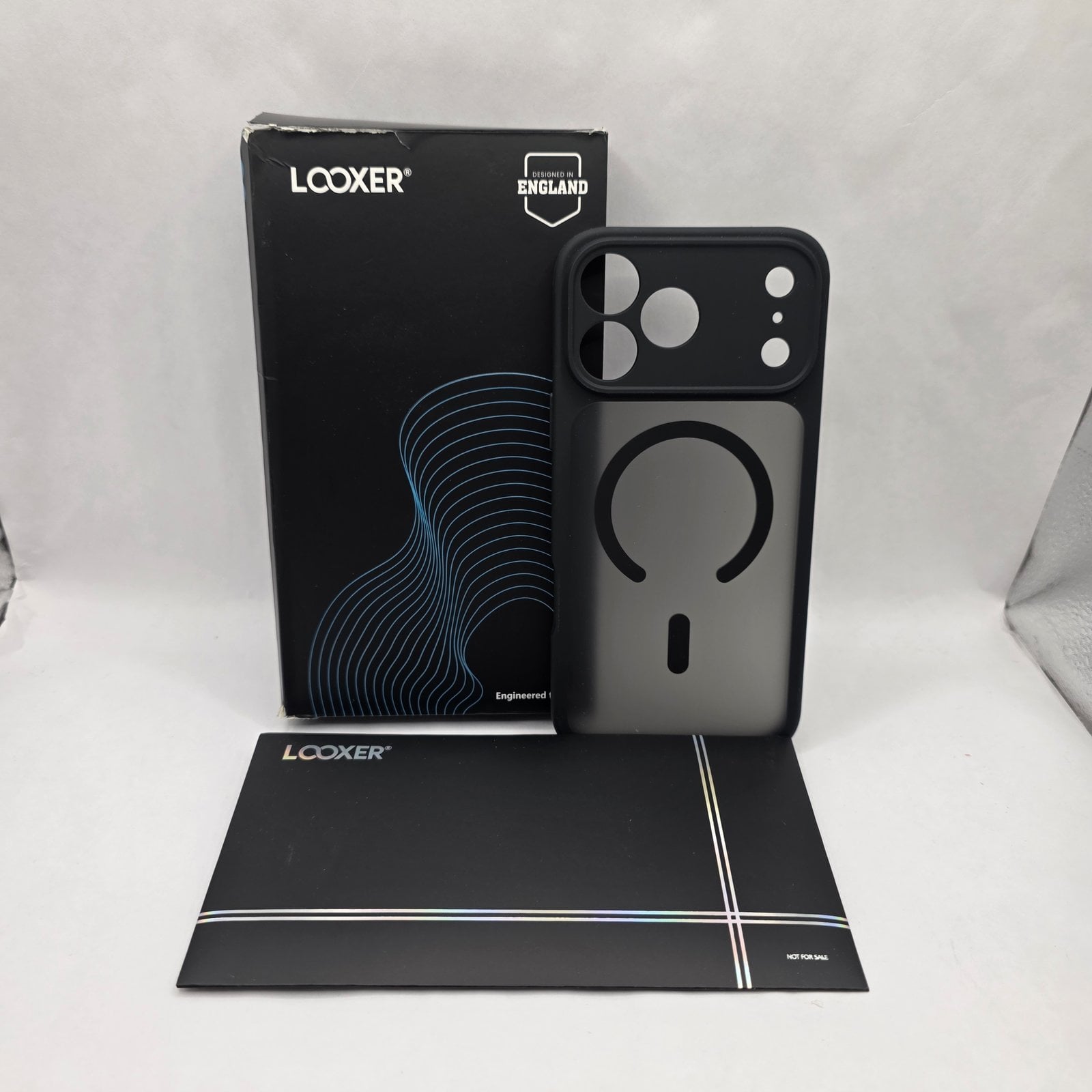 LOOXER iPhone 17 Pro Max 6.9” Case with Screen Protecto Side Grip MagSafe Black
