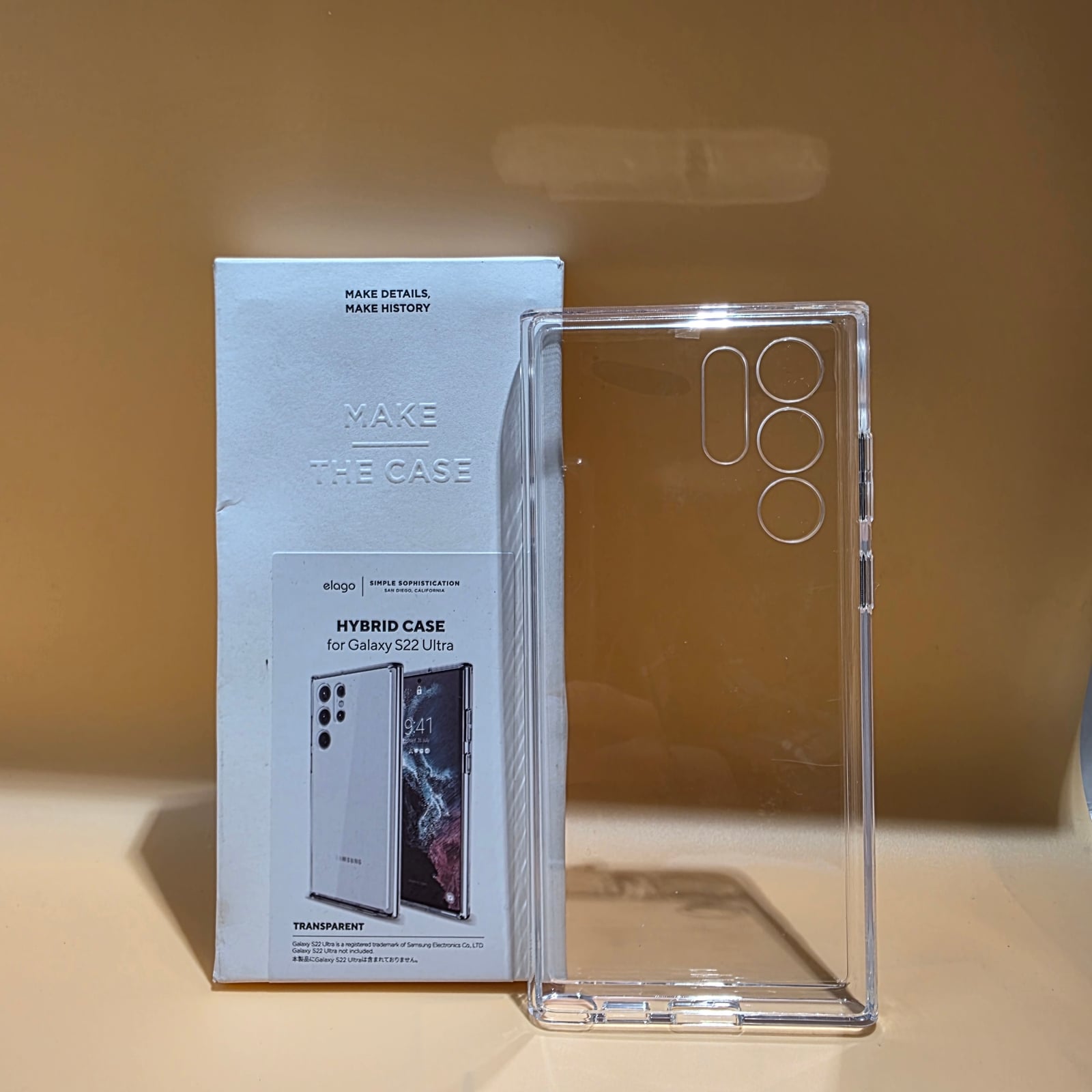 Elago Galaxy S22 Ultra Case Hybrid Shockproof Light Design - Transparent