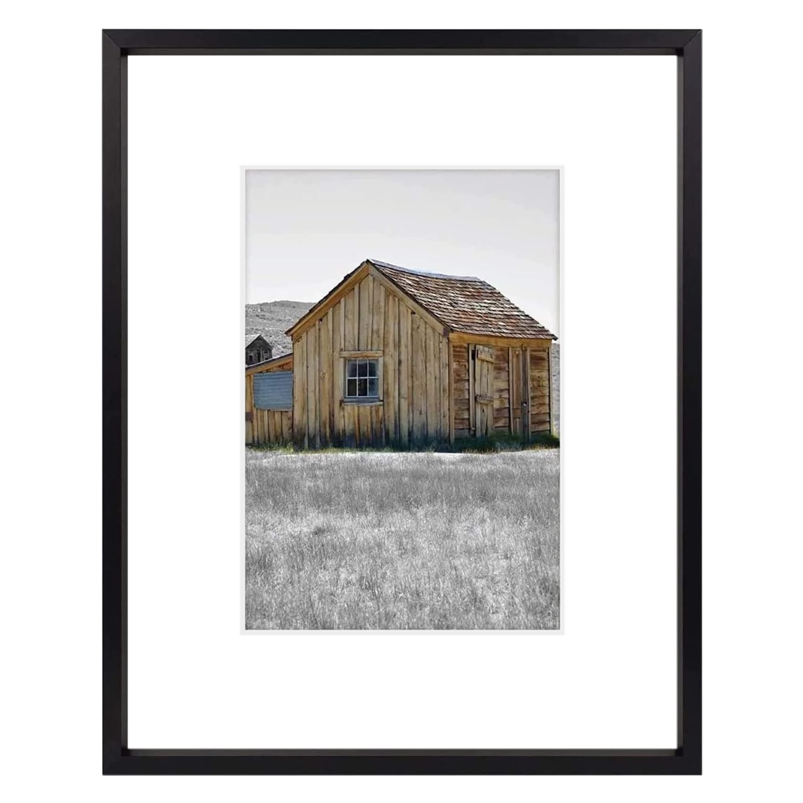Aluminum Picture Frame with Mat for Wall Mounting Ideal Photo Display