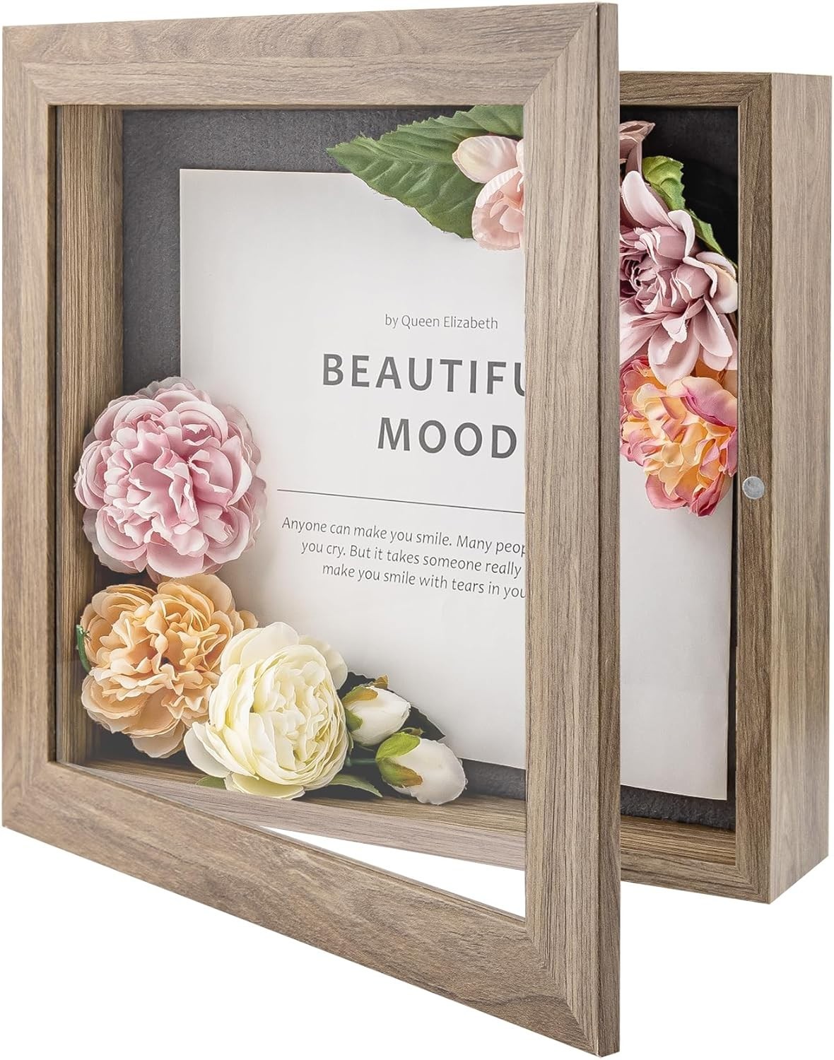 11x11 Shadow Box Frame 2-inch Display Case for Collages Mementos Collections