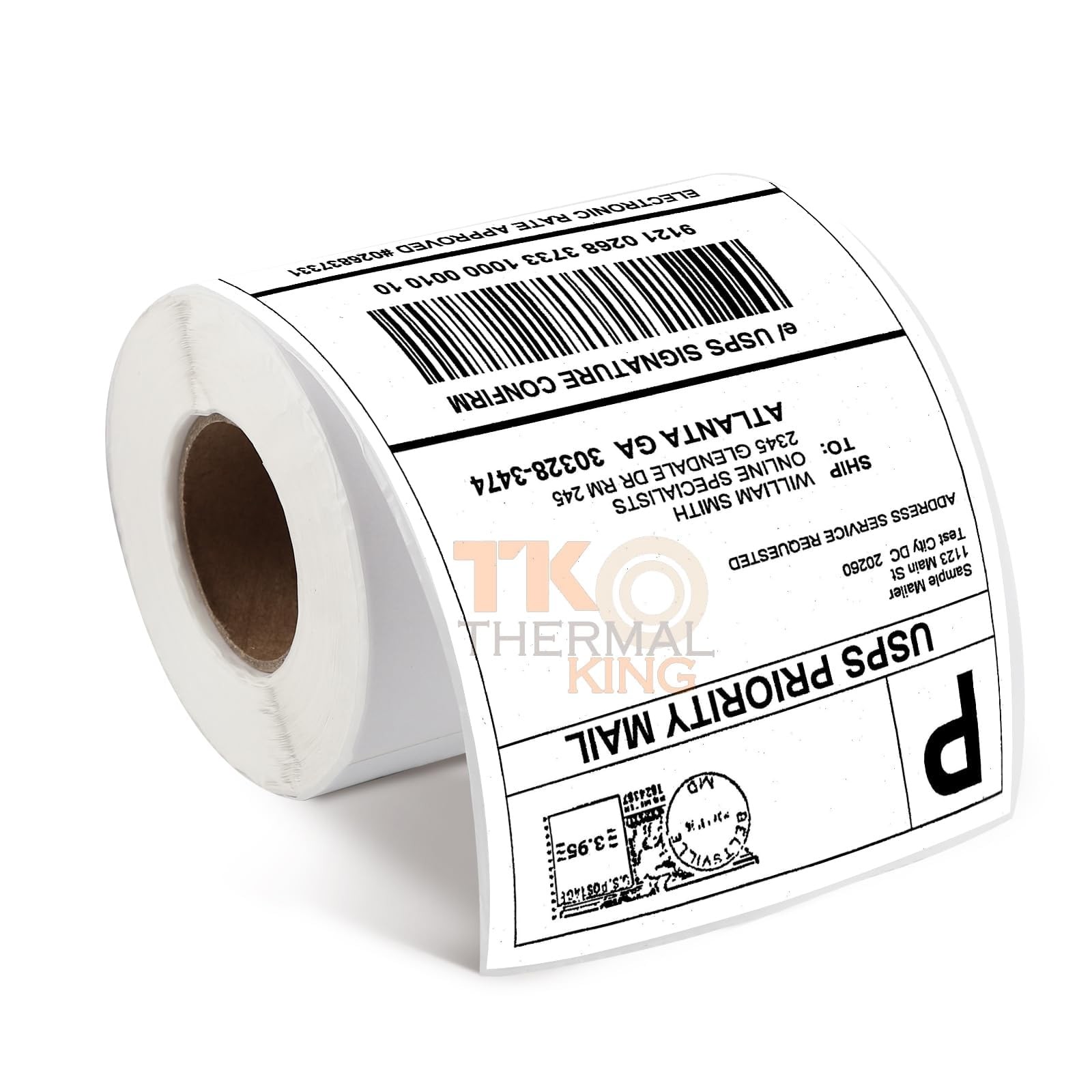 Direct Thermal Labels White Perforated Strong Adhesive Water Resistant Stickers