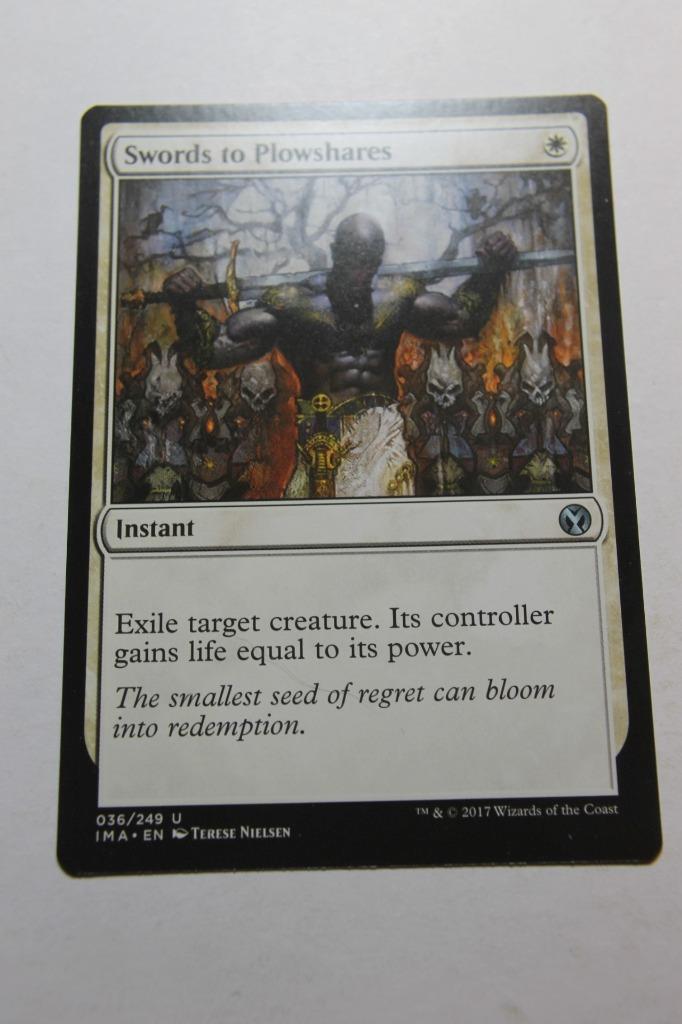 MTG Swords to Plowshares x1- -Iconic Masters-Lightly Played
