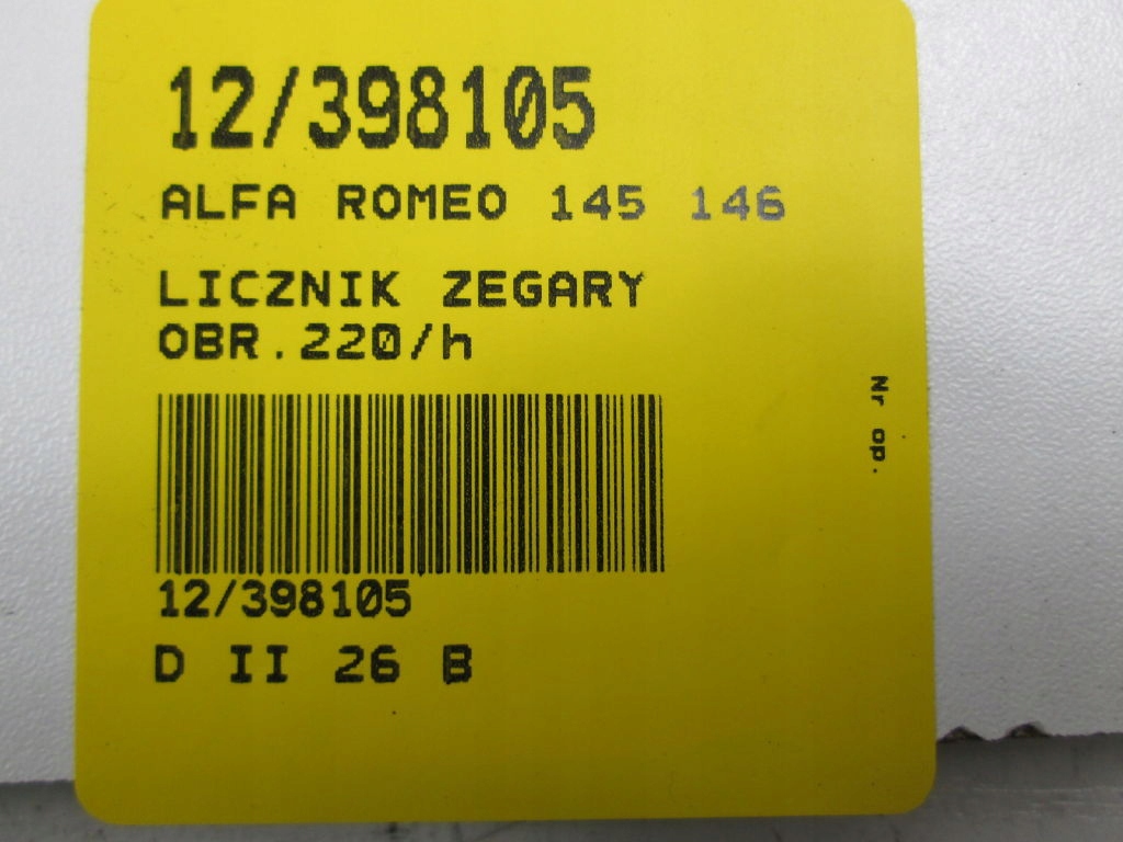 ALFA ROMEO 145 146 ZДHLERUHREN / AU 87225