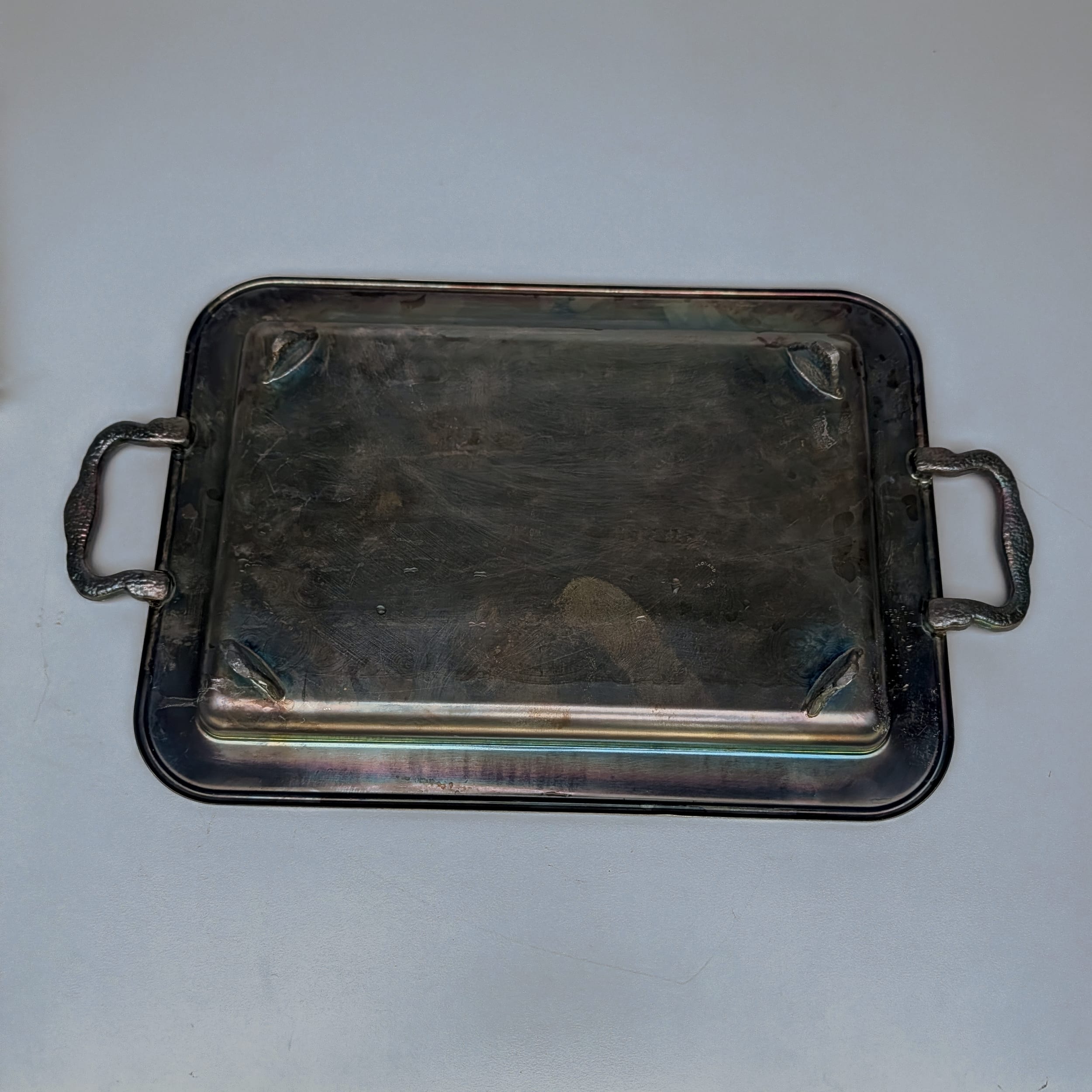 Sheffield Silver Plated Relish Tray with Forks+3 Glass Dishes NOS HTF NEW IN BOX - Picture 8 of 14