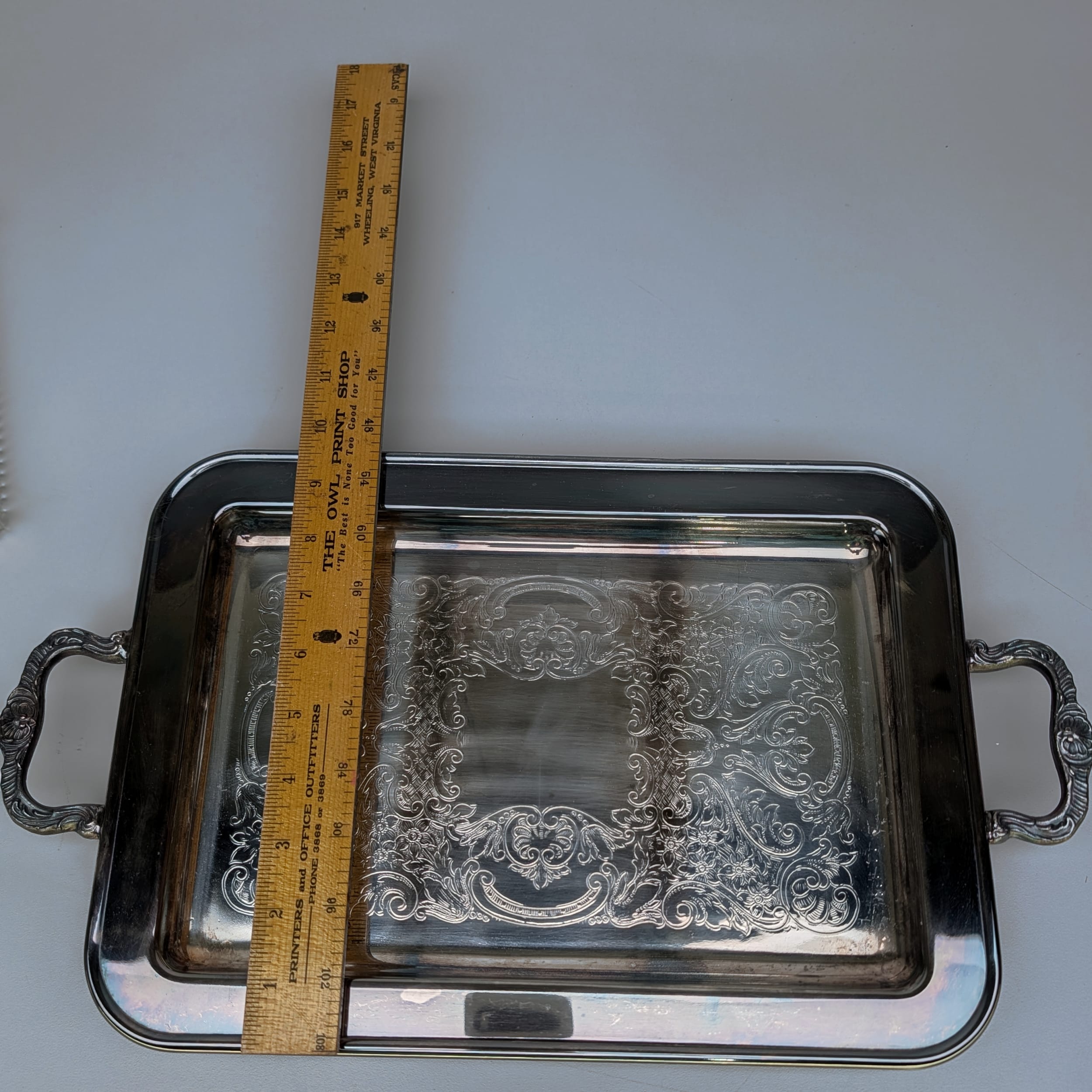 Sheffield Silver Plated Relish Tray with Forks+3 Glass Dishes NOS HTF NEW IN BOX - Picture 10 of 14