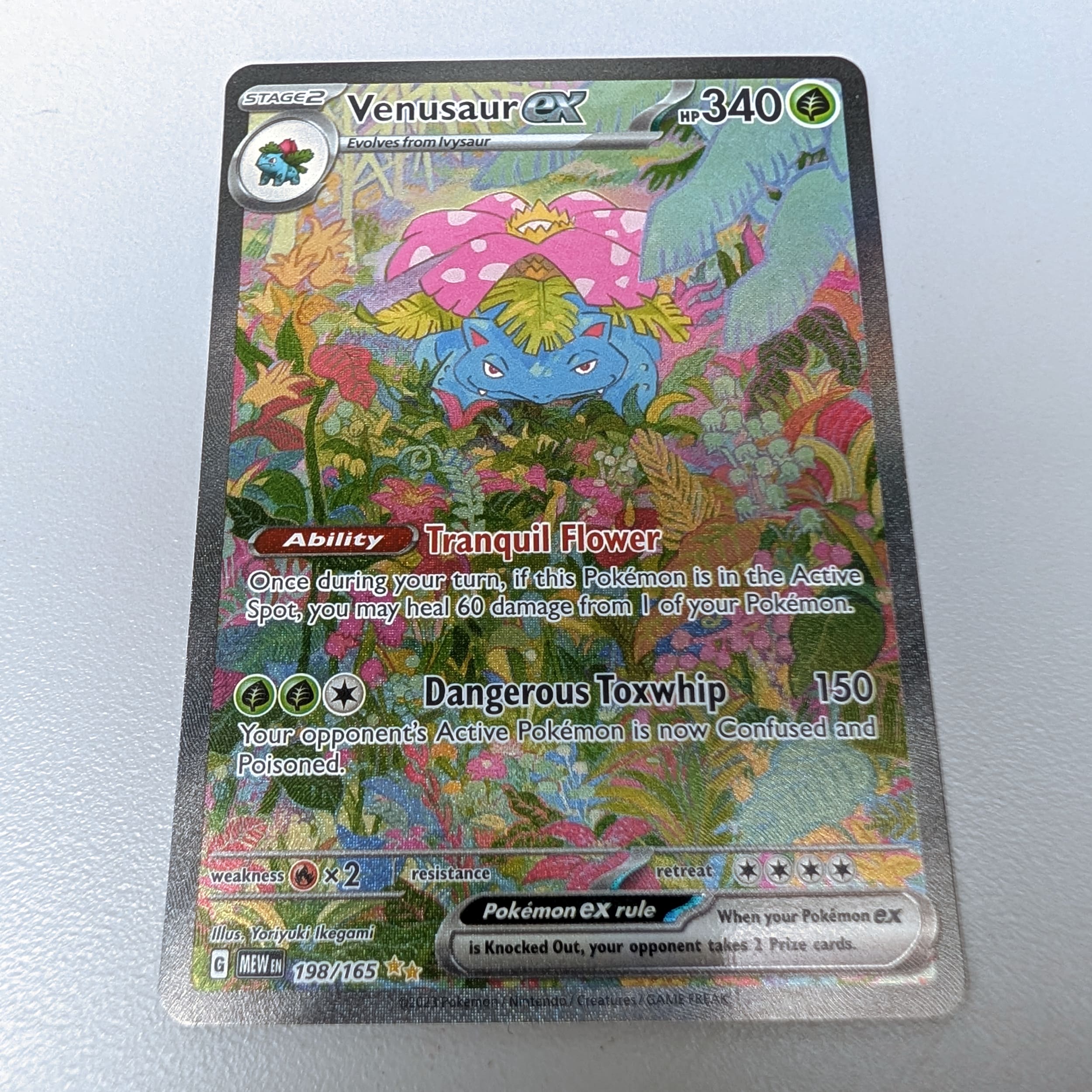 Pokemon Venusaur ex SIR 198/165 Scarlet & Violet SV151 Full Art Eng NM ⭐ - Picture 9 of 10