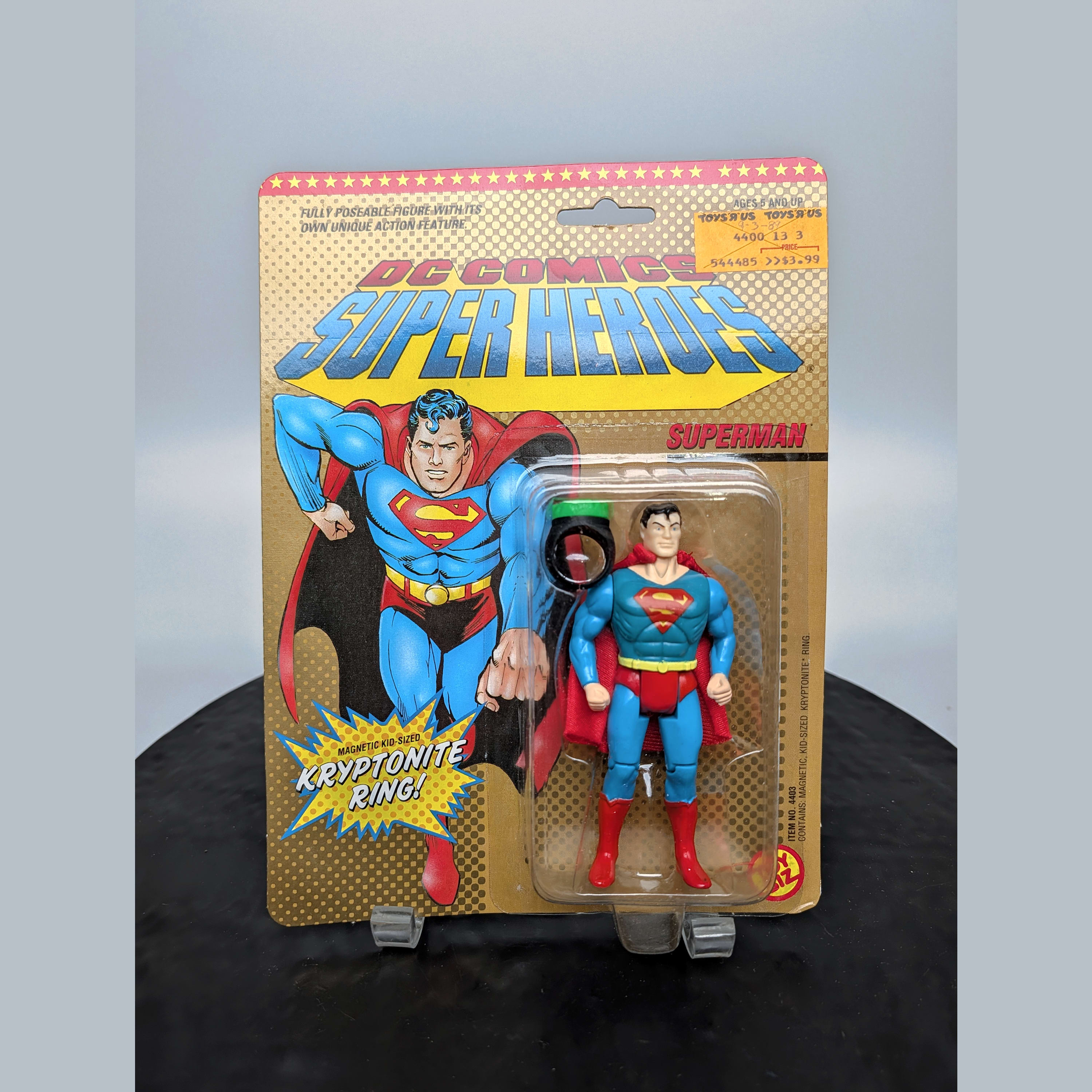 Toybiz DC Comics Superheroes Superman KRYPTONITE RING 1989 Vintage SEALED - Picture 2 of 8