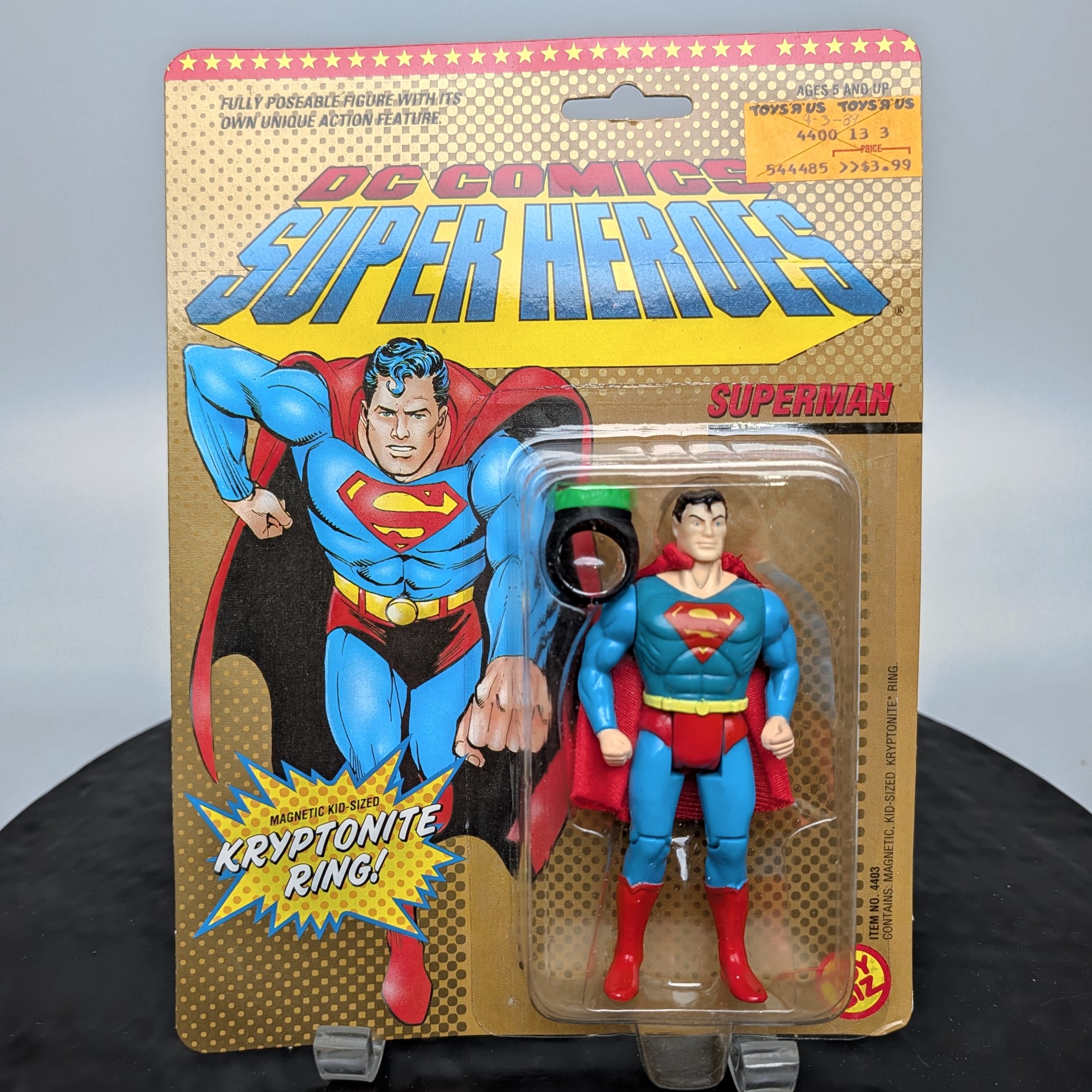 Toybiz DC Comics Superheroes Superman KRYPTONITE RING 1989 Vintage SEALED - Picture 1 of 8