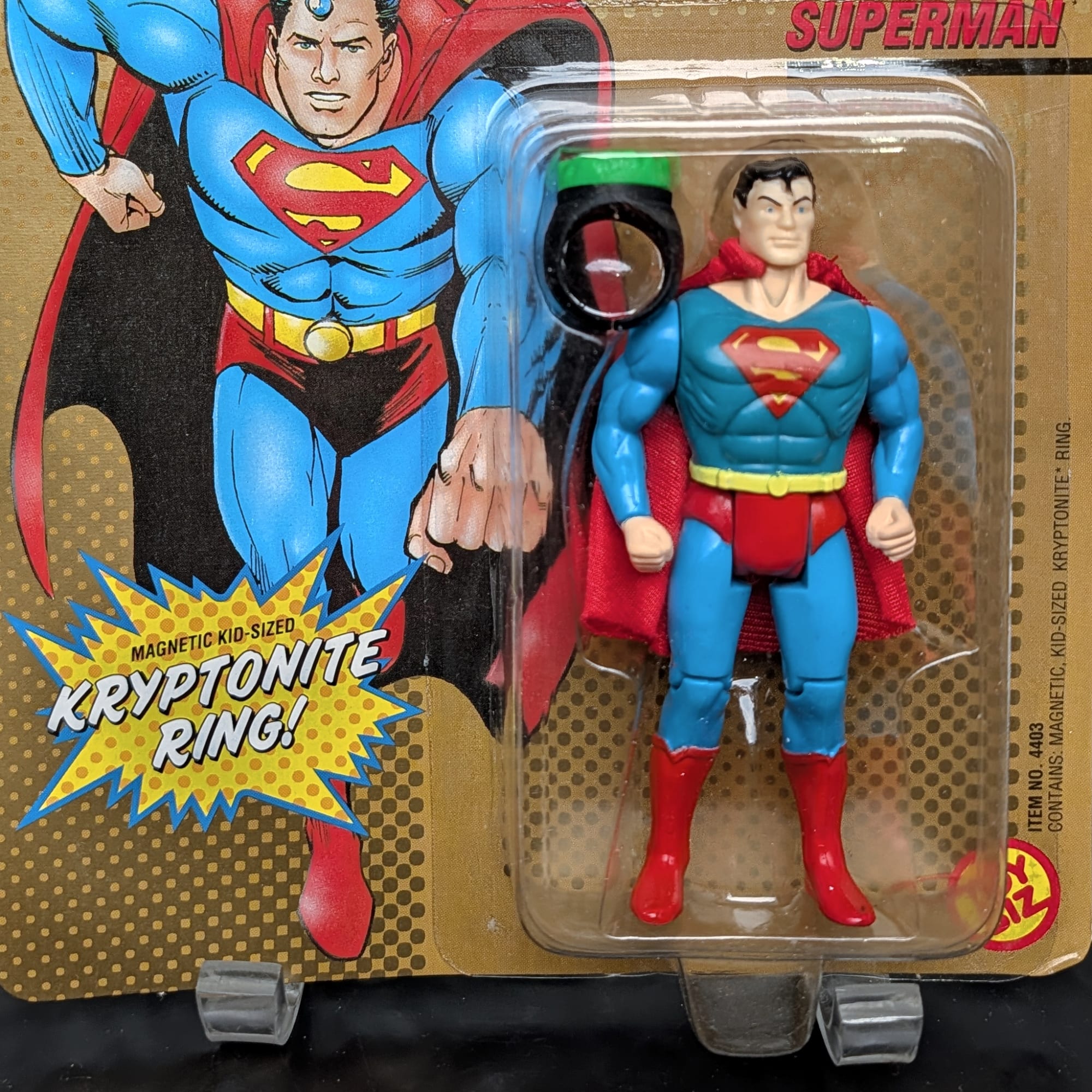 Toybiz DC Comics Superheroes Superman KRYPTONITE RING 1989 Vintage SEALED - Picture 4 of 8