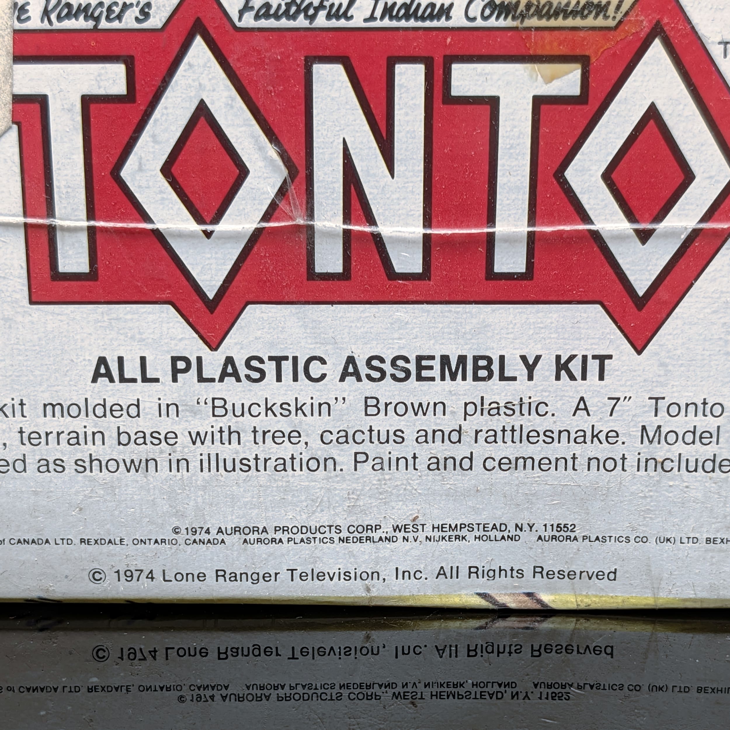Vintage Aurora Tonto Model Kit 183 Lone Ranger Comic Scenes 1974 Sealed Box - Picture 9 of 10