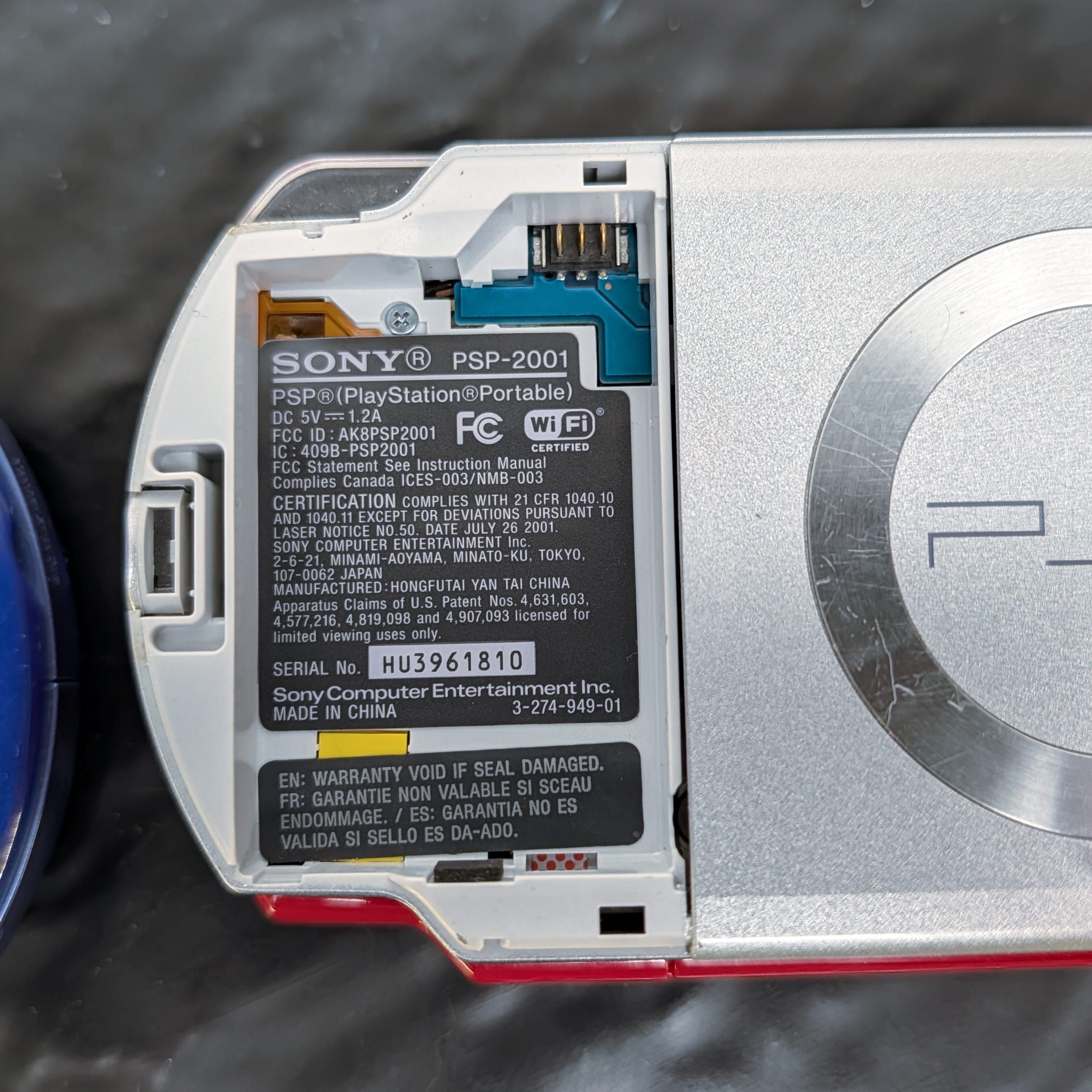 Sony PSP-2001 Handheld Lot Qty 3 God of War Red+Blue+Silver Parts/Repair π§