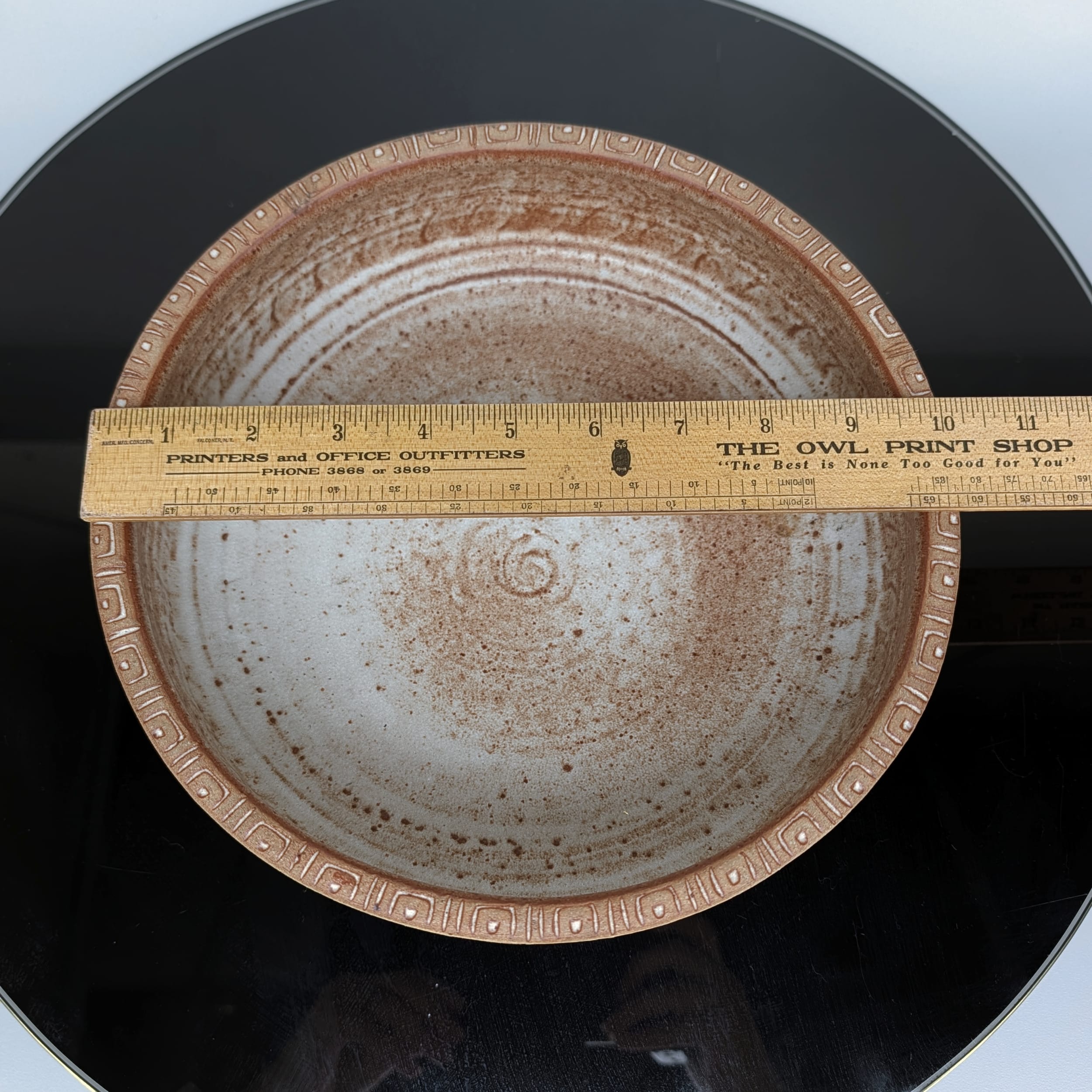 Hal Lasky Los Artesanos Puerto Rico Terracotta Pottery Fruit Bowl Dish 10"