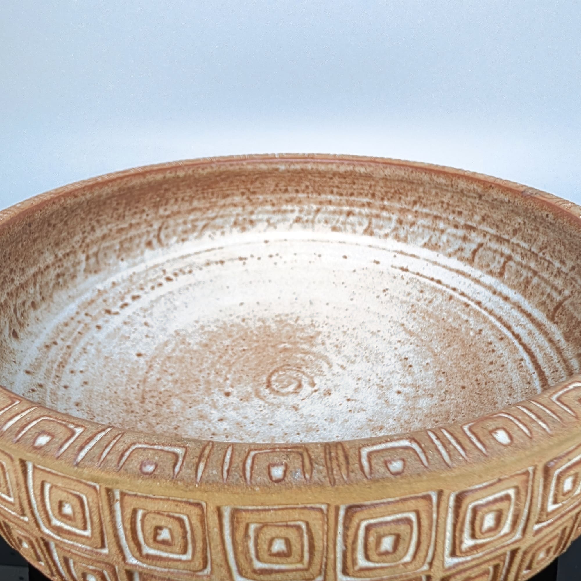 Hal Lasky Los Artesanos Puerto Rico Terracotta Pottery Fruit Bowl Dish 10"