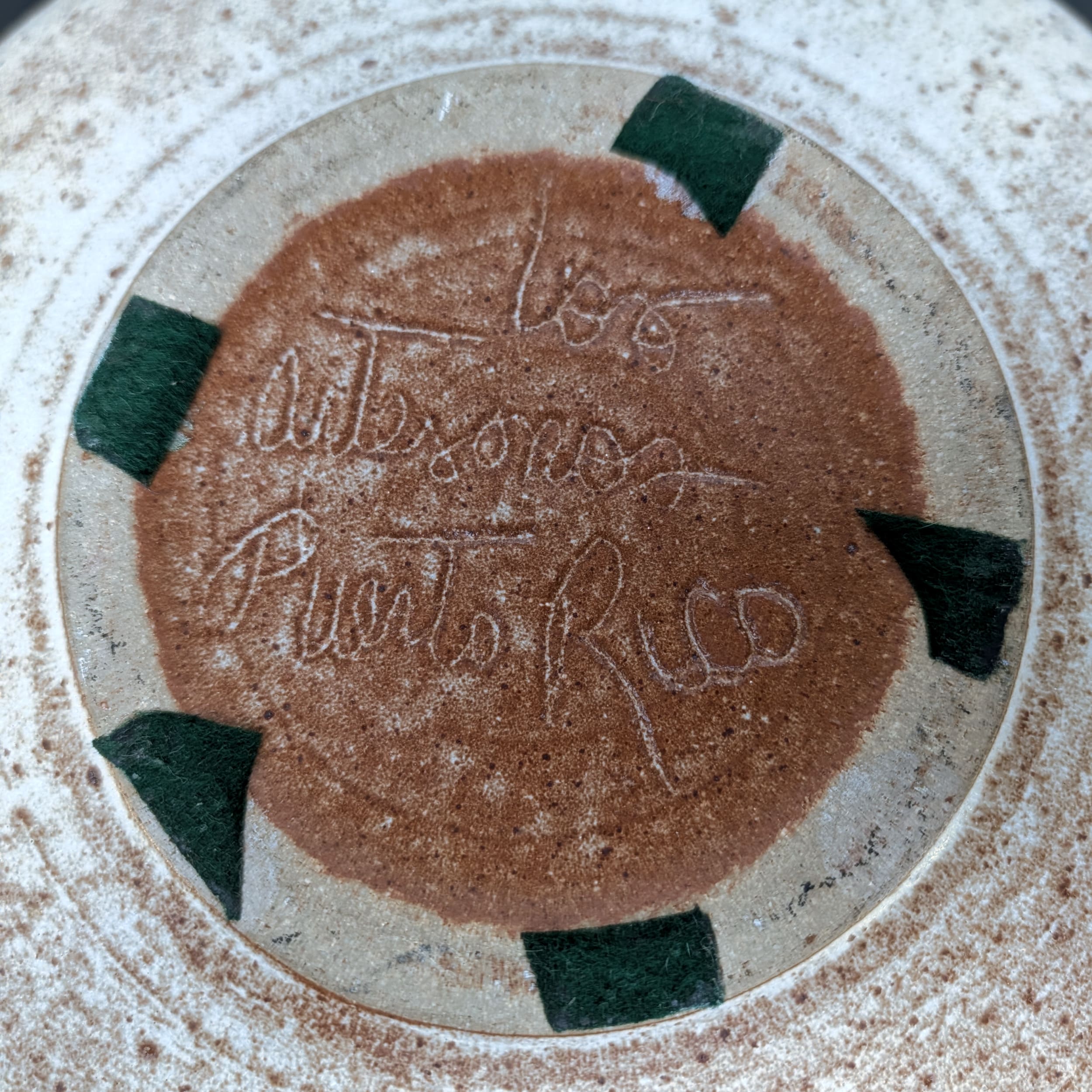 Hal Lasky Los Artesanos Puerto Rico Terracotta Pottery Fruit Bowl Dish 10"