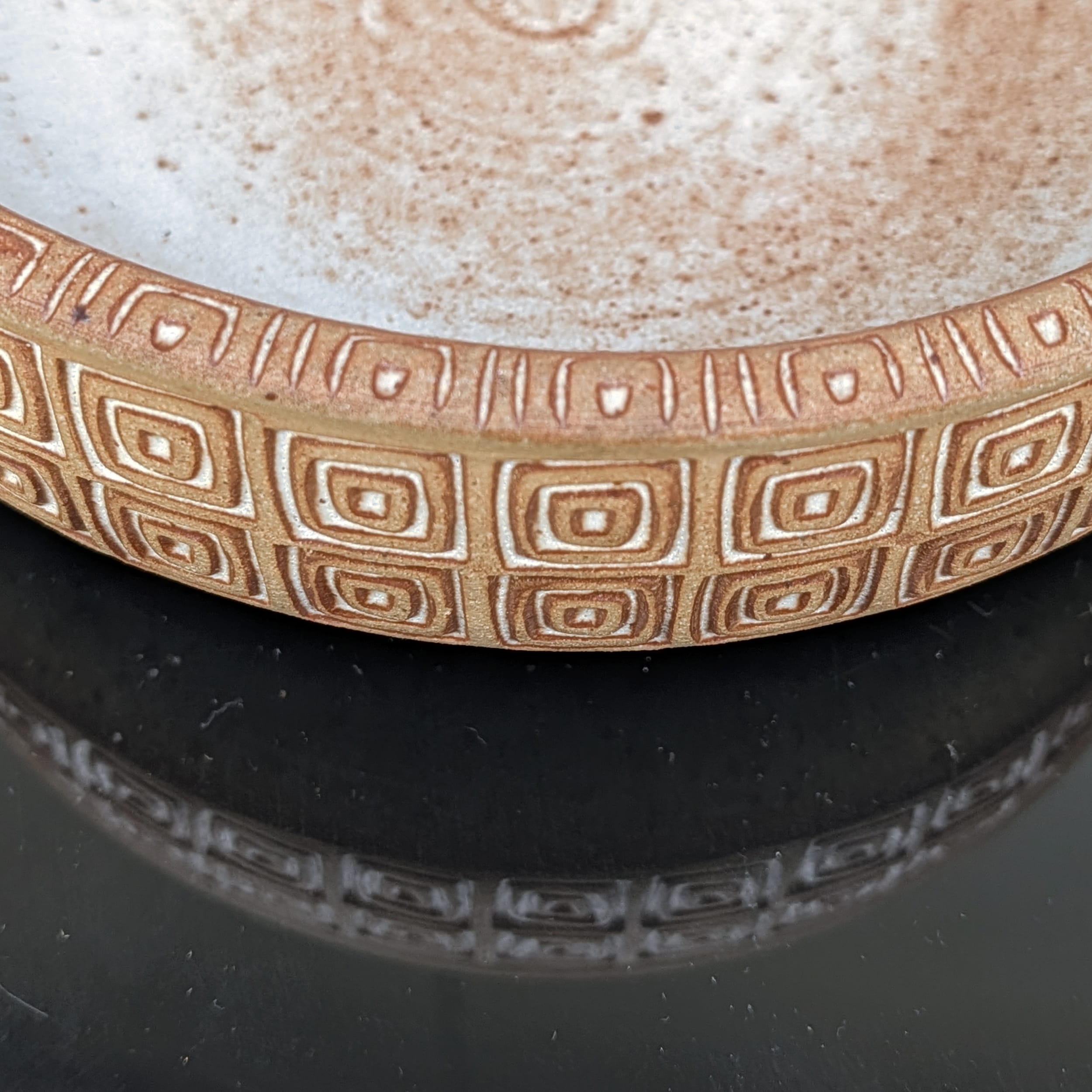 Hal Lasky Los Artesanos Puerto Rico Terracotta Pottery Fruit Bowl Dish 10"