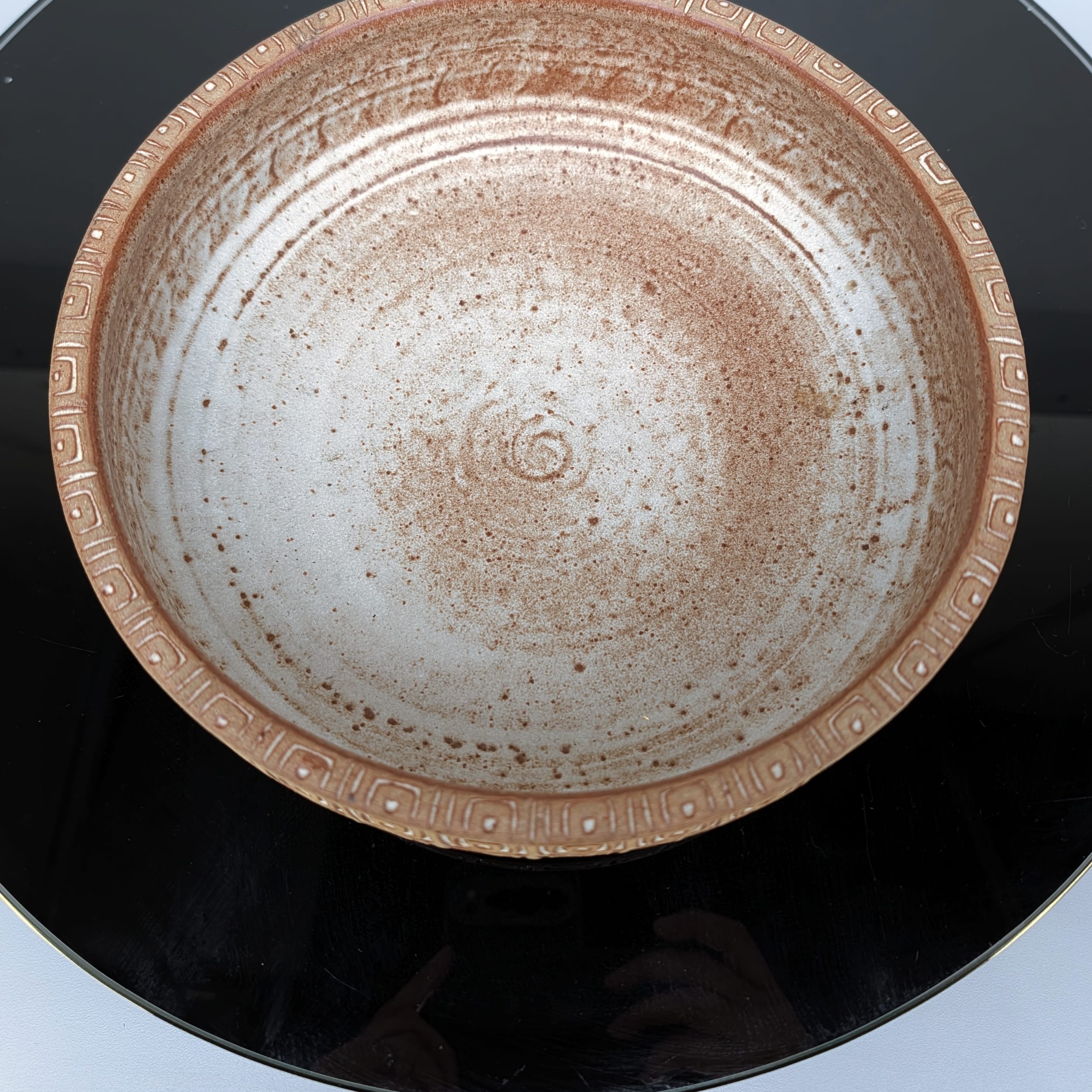 Hal Lasky Los Artesanos Puerto Rico Terracotta Pottery Fruit Bowl Dish 10"