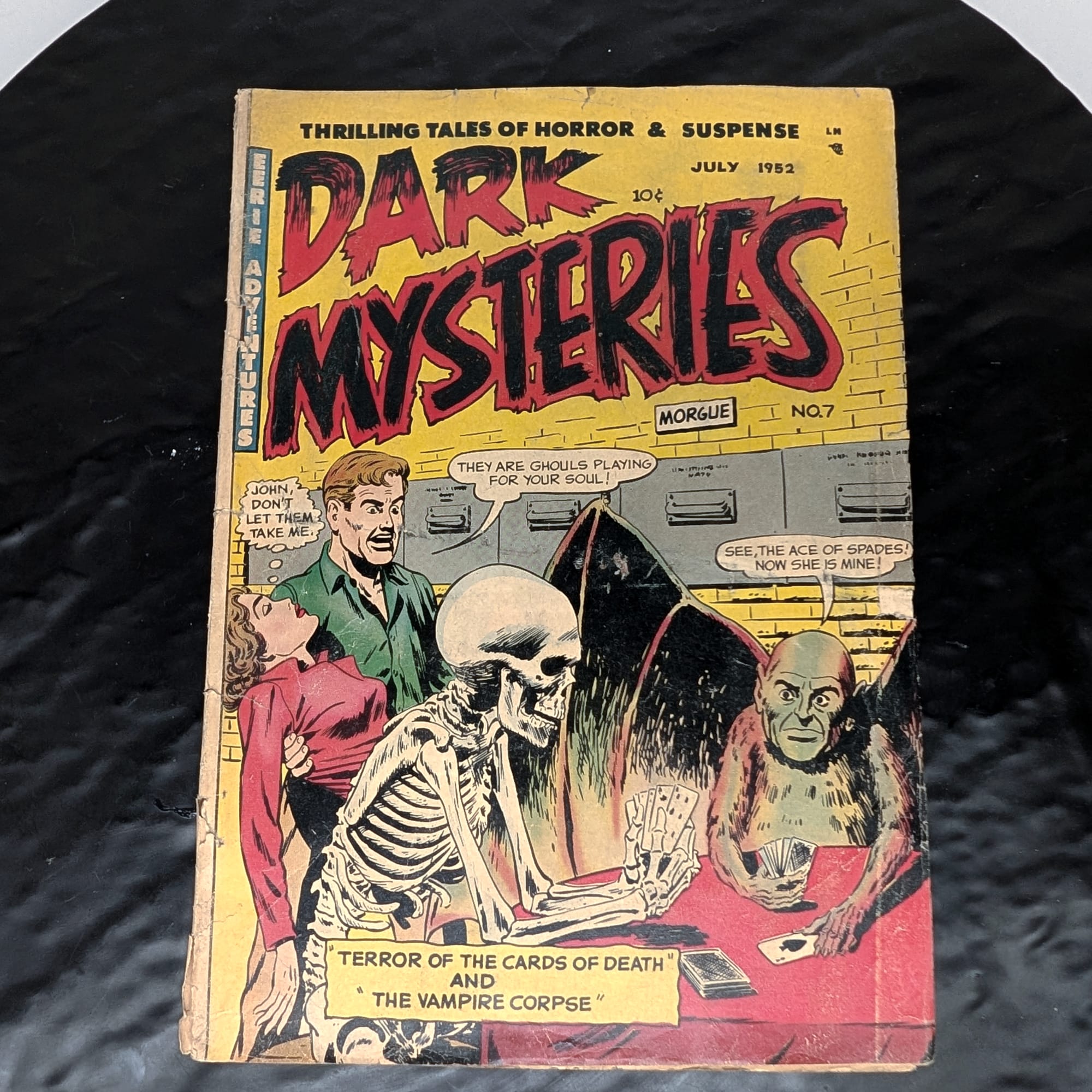 Dark Mysteries #7 1952 PCH Pre-Code Horror Skeleton Blood Dismemberment