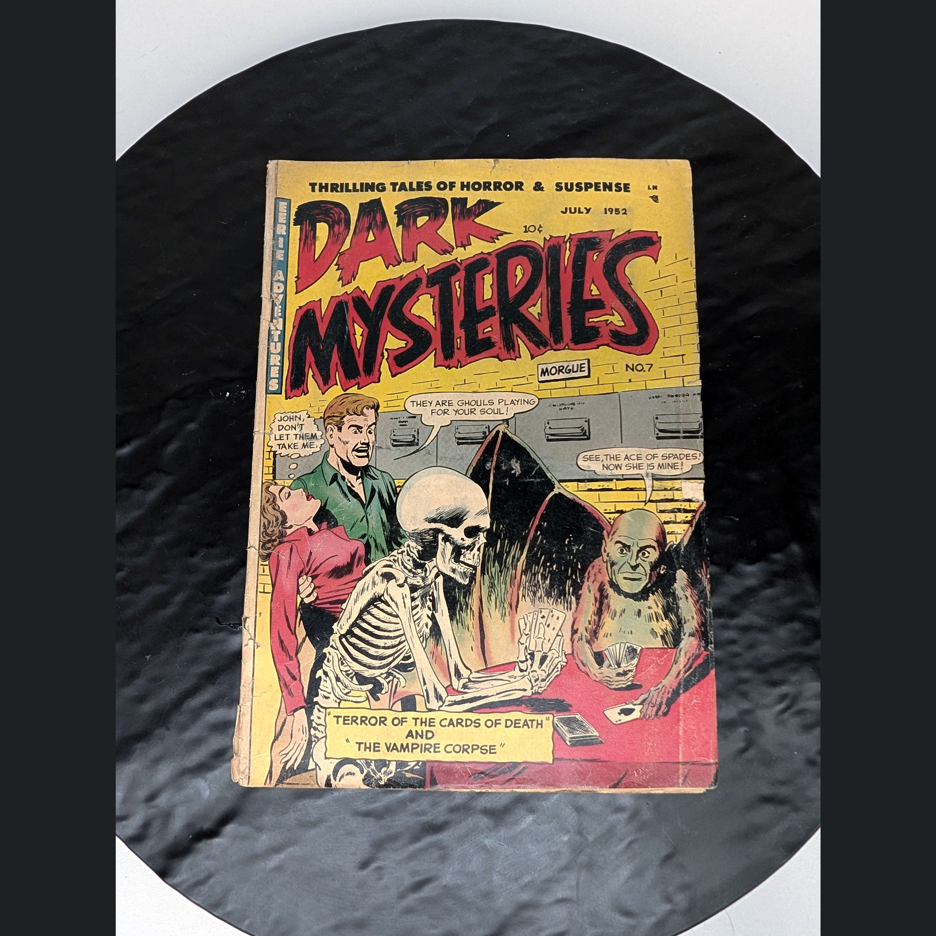 Dark Mysteries #7 1952 PCH Pre-Code Horror Skeleton Blood Dismemberment
