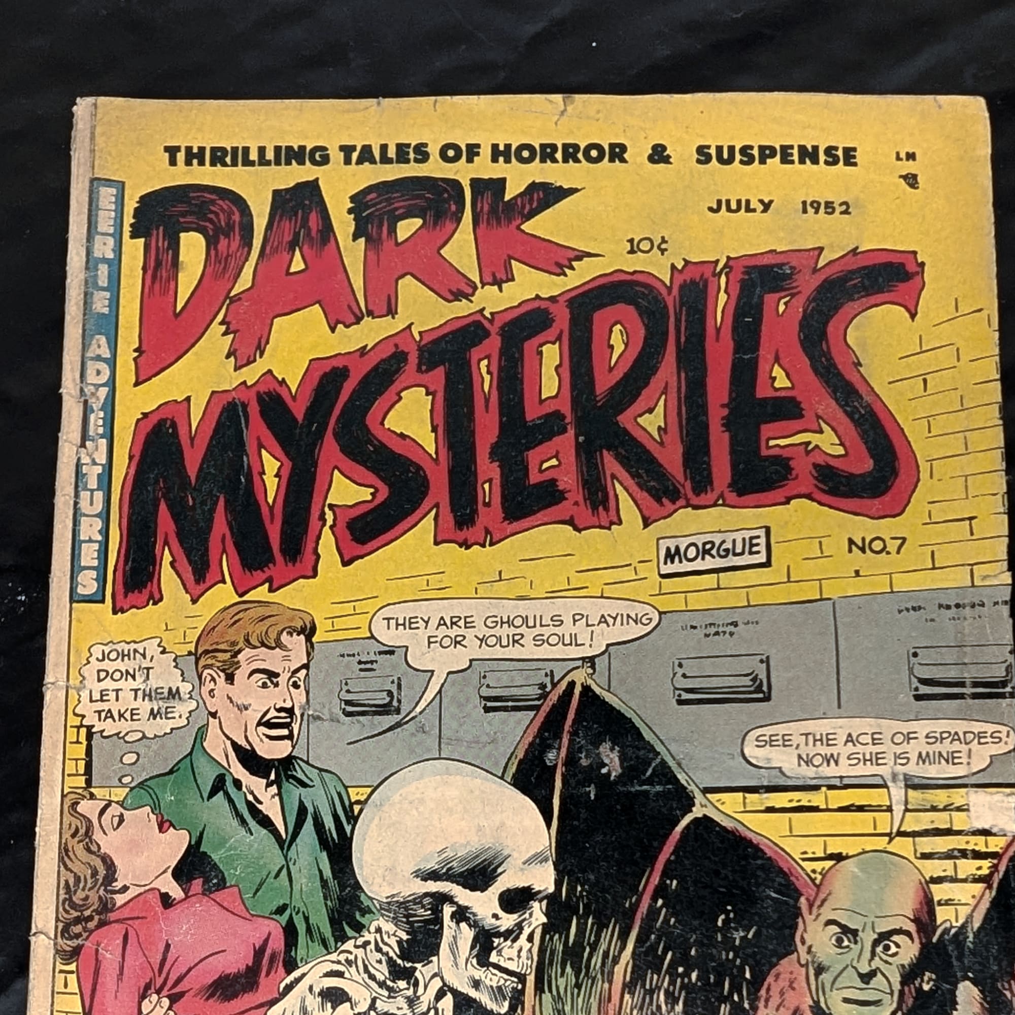 Dark Mysteries #7 1952 PCH Pre-Code Horror Skeleton Blood Dismemberment