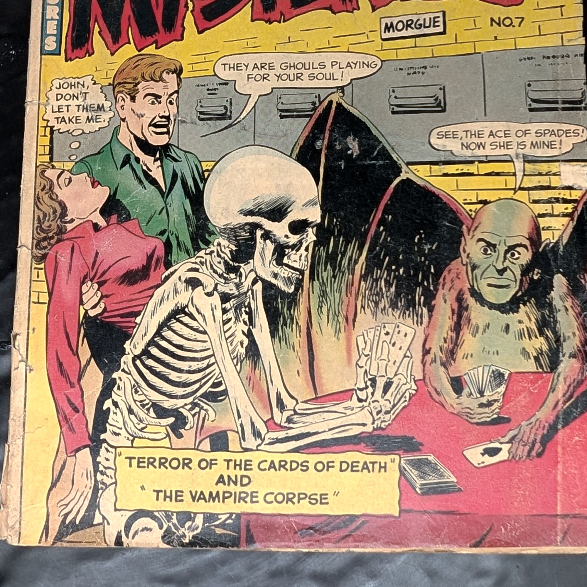 Dark Mysteries #7 1952 PCH Pre-Code Horror Skeleton Blood Dismemberment