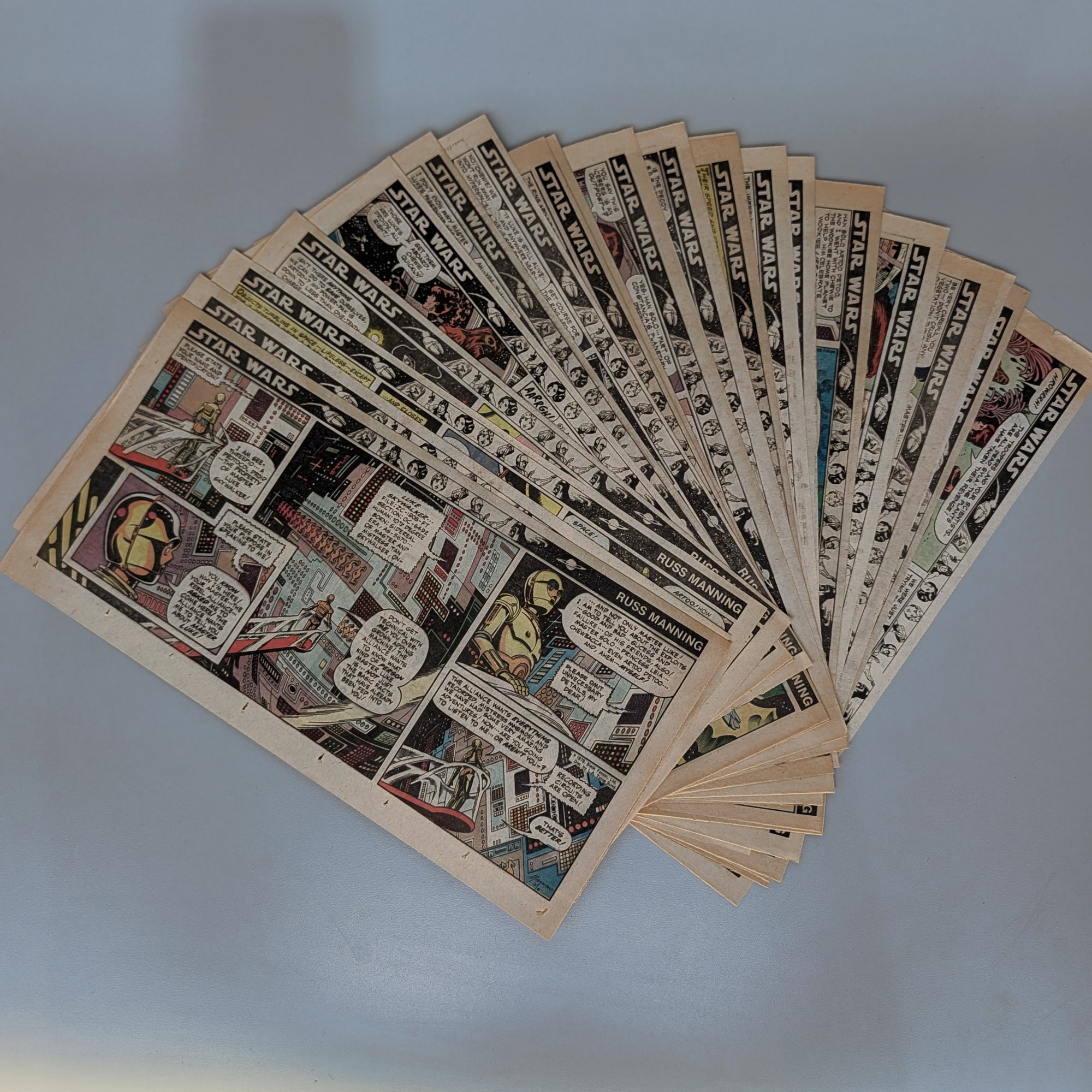 Star Wars 1979 Sunday Newspaper Comic Strips Lot 24 Russ Manning 3/11-9/9