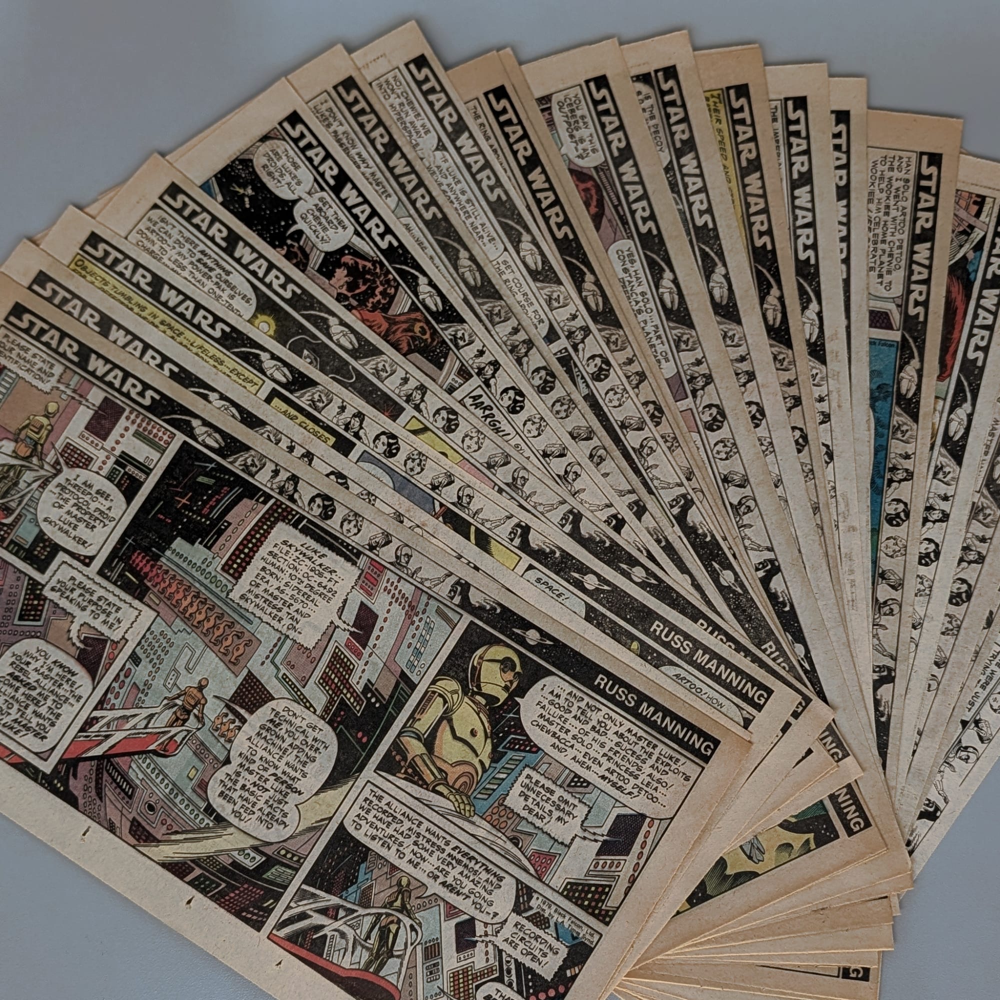 Star Wars 1979 Sunday Newspaper Comic Strips Lot 24 Russ Manning 3/11-9/9