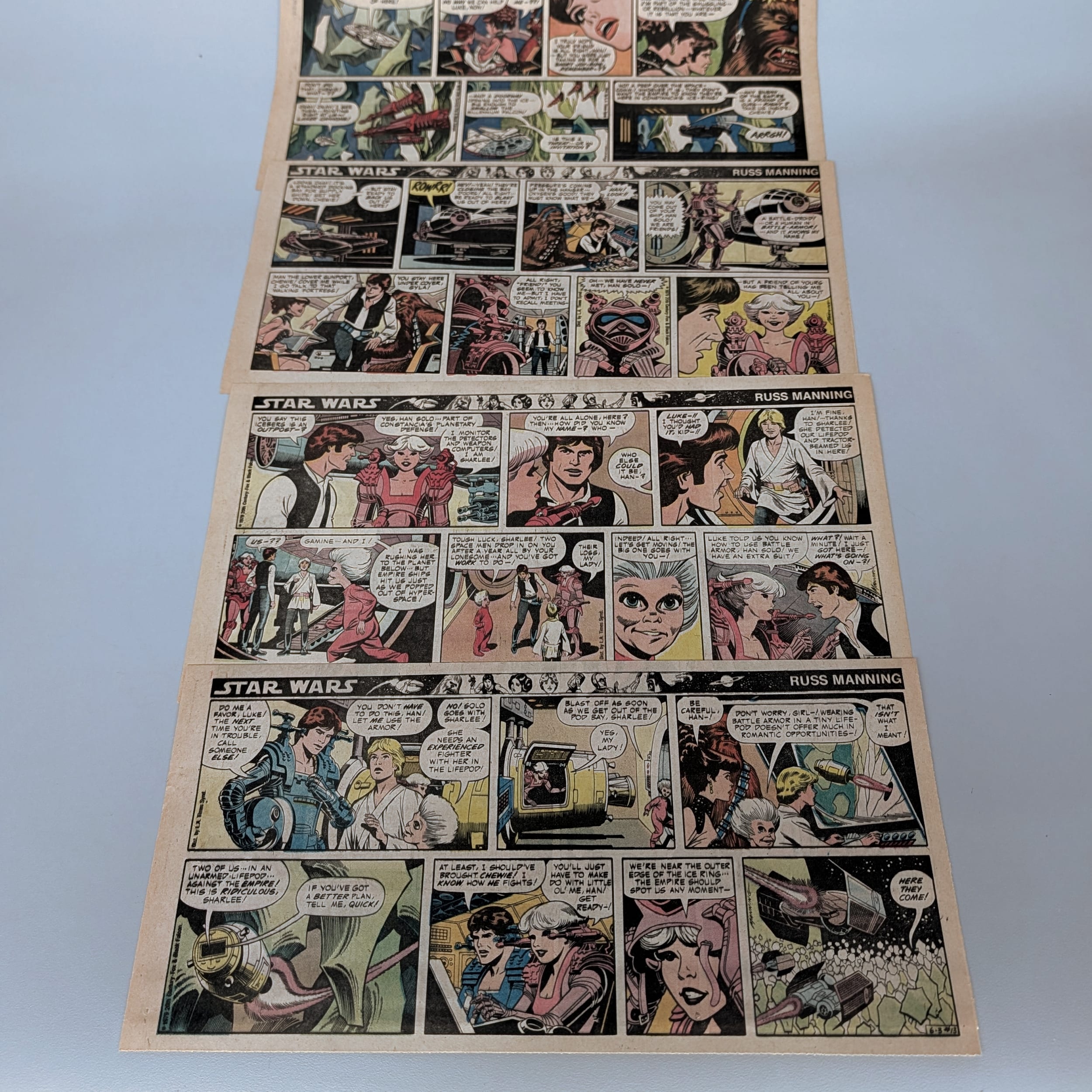 Star Wars 1979 Sunday Newspaper Comic Strips Lot 24 Russ Manning 3/11-9/9
