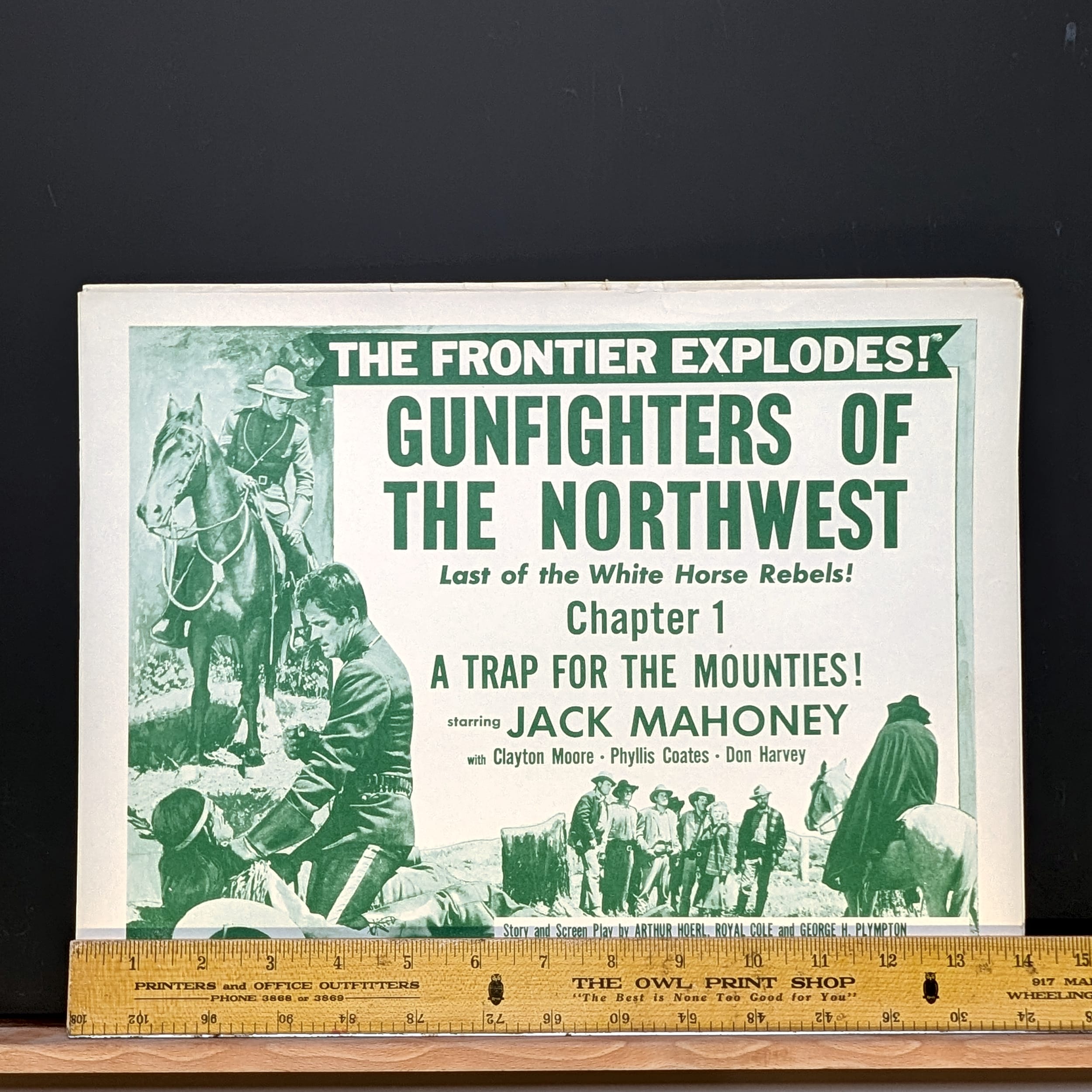 GUNFIGHTERS OF THE NORTHWEST Jock Mahoney 1954 LOBBY TITLE CARDs Vintage