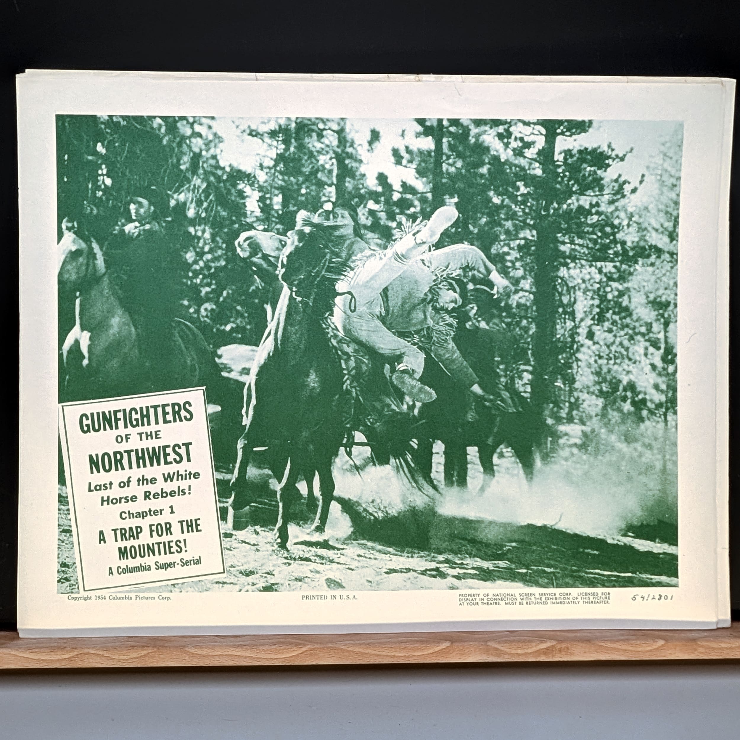 GUNFIGHTERS OF THE NORTHWEST Jock Mahoney 1954 LOBBY TITLE CARDs Vintage