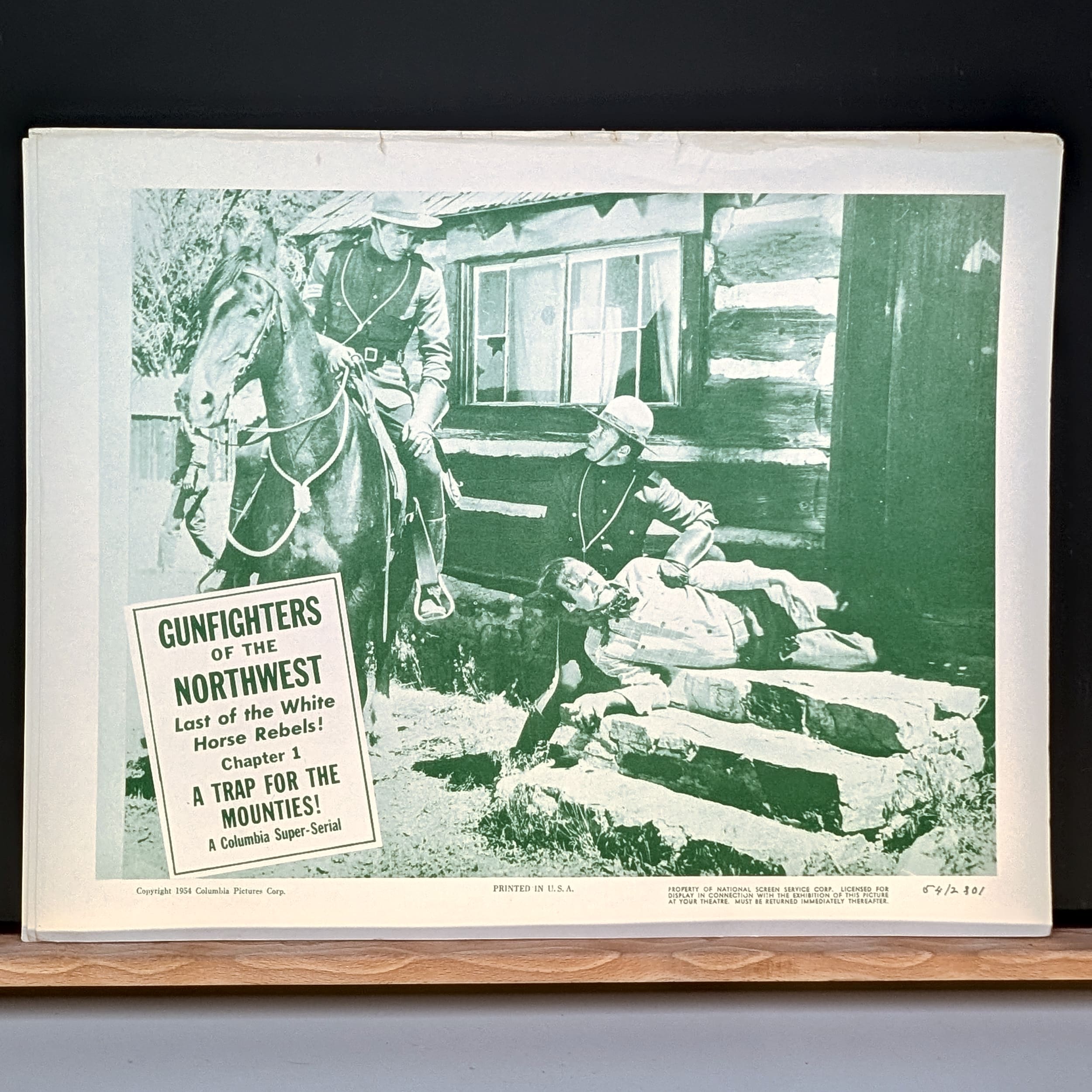 GUNFIGHTERS OF THE NORTHWEST Jock Mahoney 1954 LOBBY TITLE CARDs Vintage