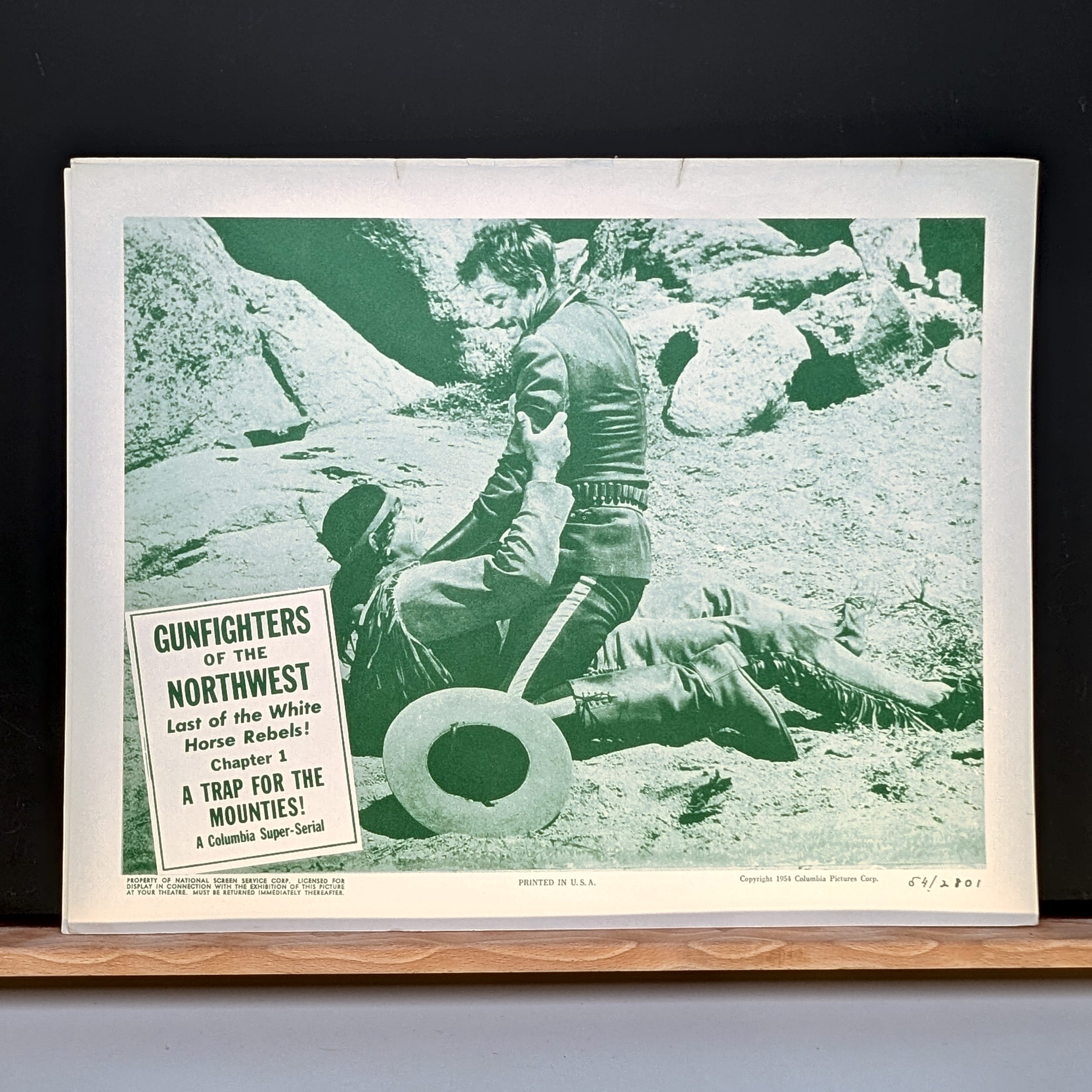 GUNFIGHTERS OF THE NORTHWEST Jock Mahoney 1954 LOBBY TITLE CARDs Vintage
