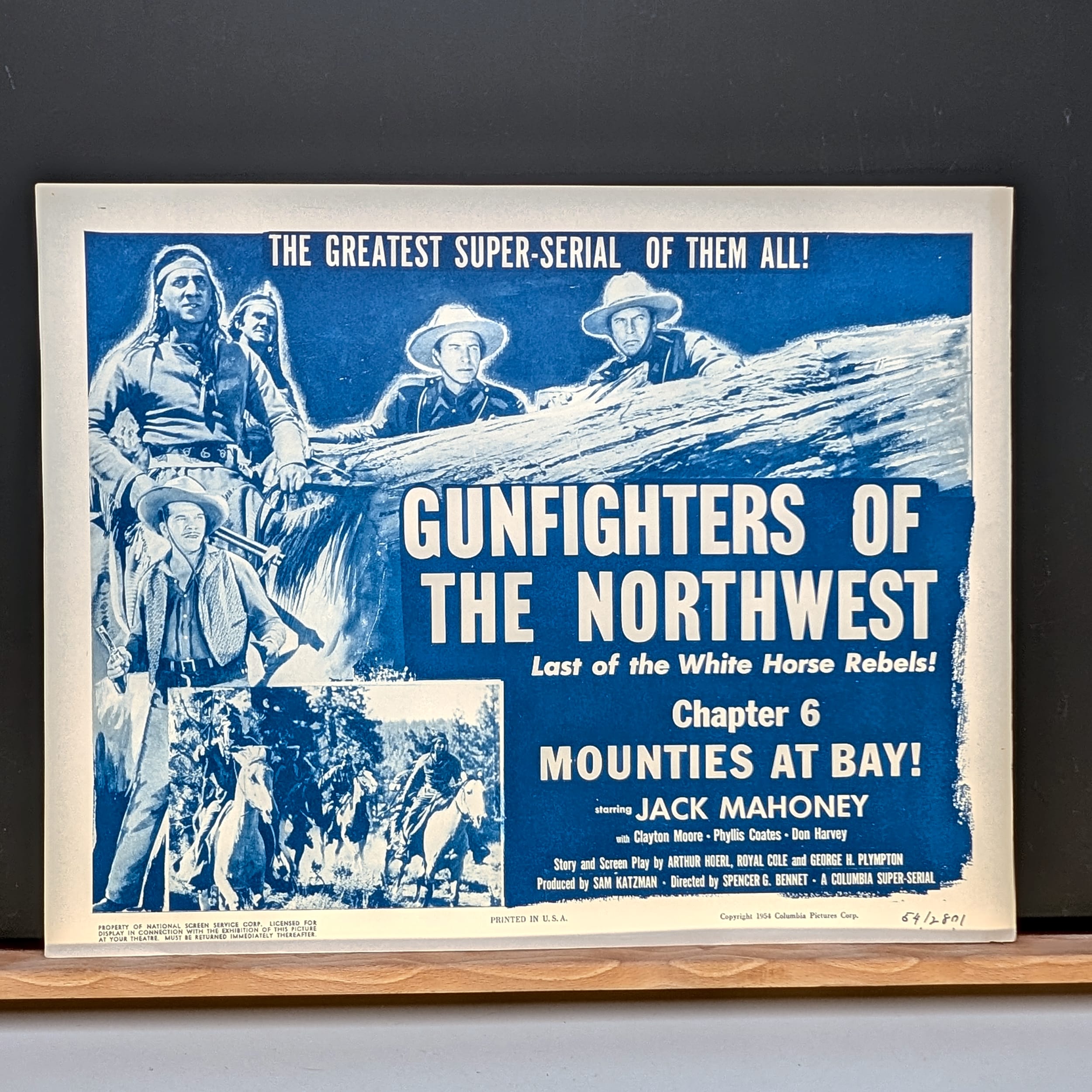 GUNFIGHTERS OF THE NORTHWEST Jock Mahoney 1954 LOBBY TITLE CARDs Vintage