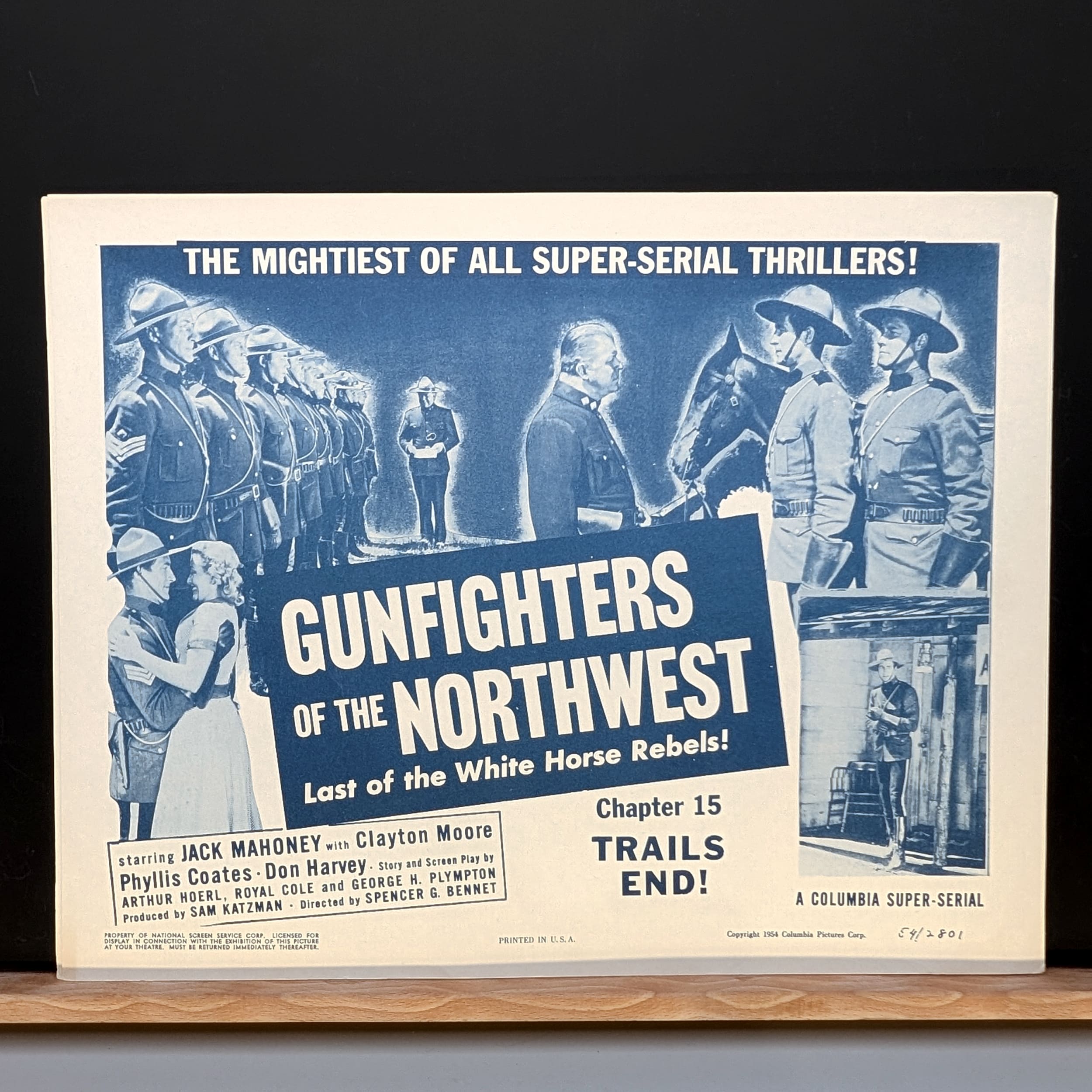 GUNFIGHTERS OF THE NORTHWEST Jock Mahoney 1954 LOBBY TITLE CARDs Vintage