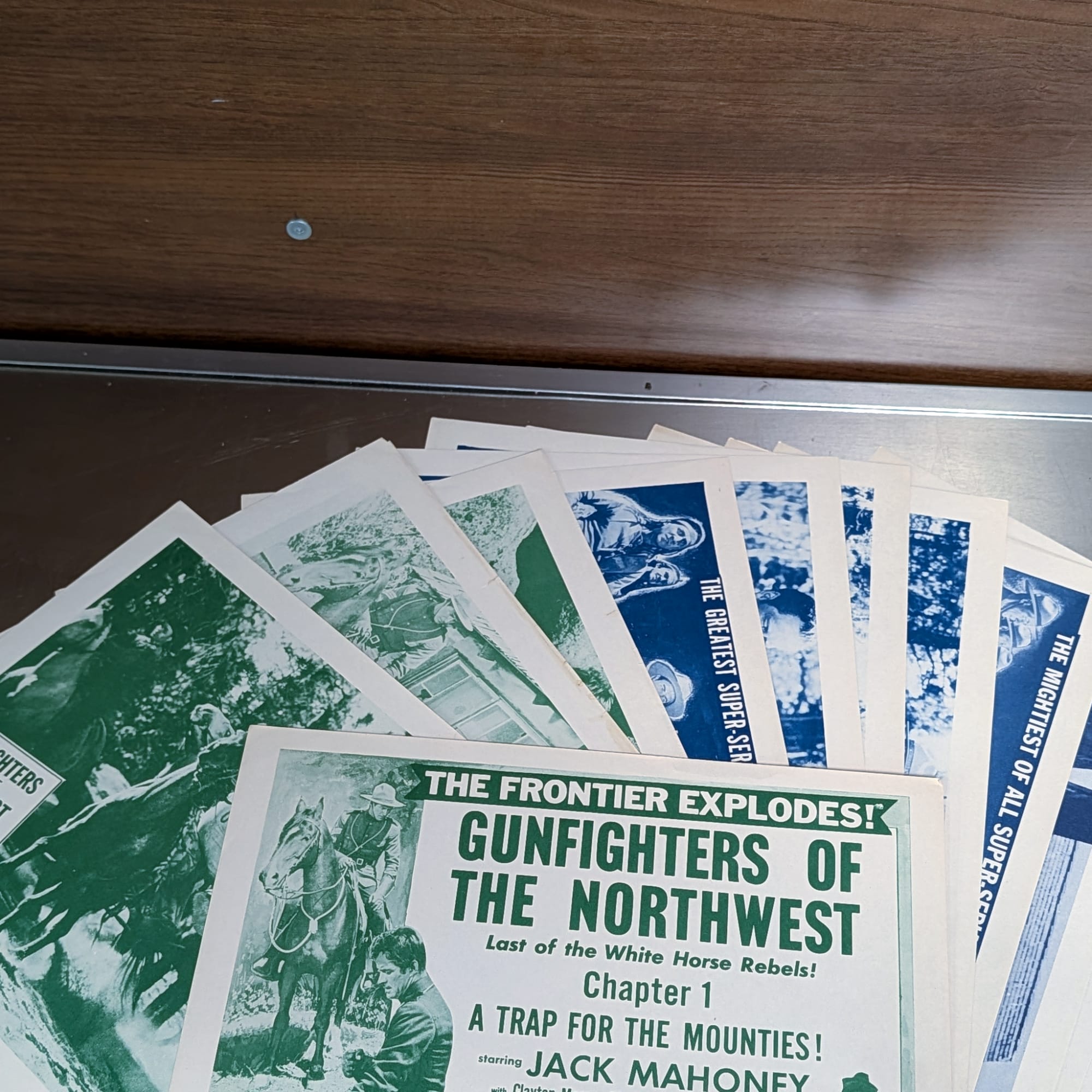 GUNFIGHTERS OF THE NORTHWEST Jock Mahoney 1954 LOBBY TITLE CARDs Vintage