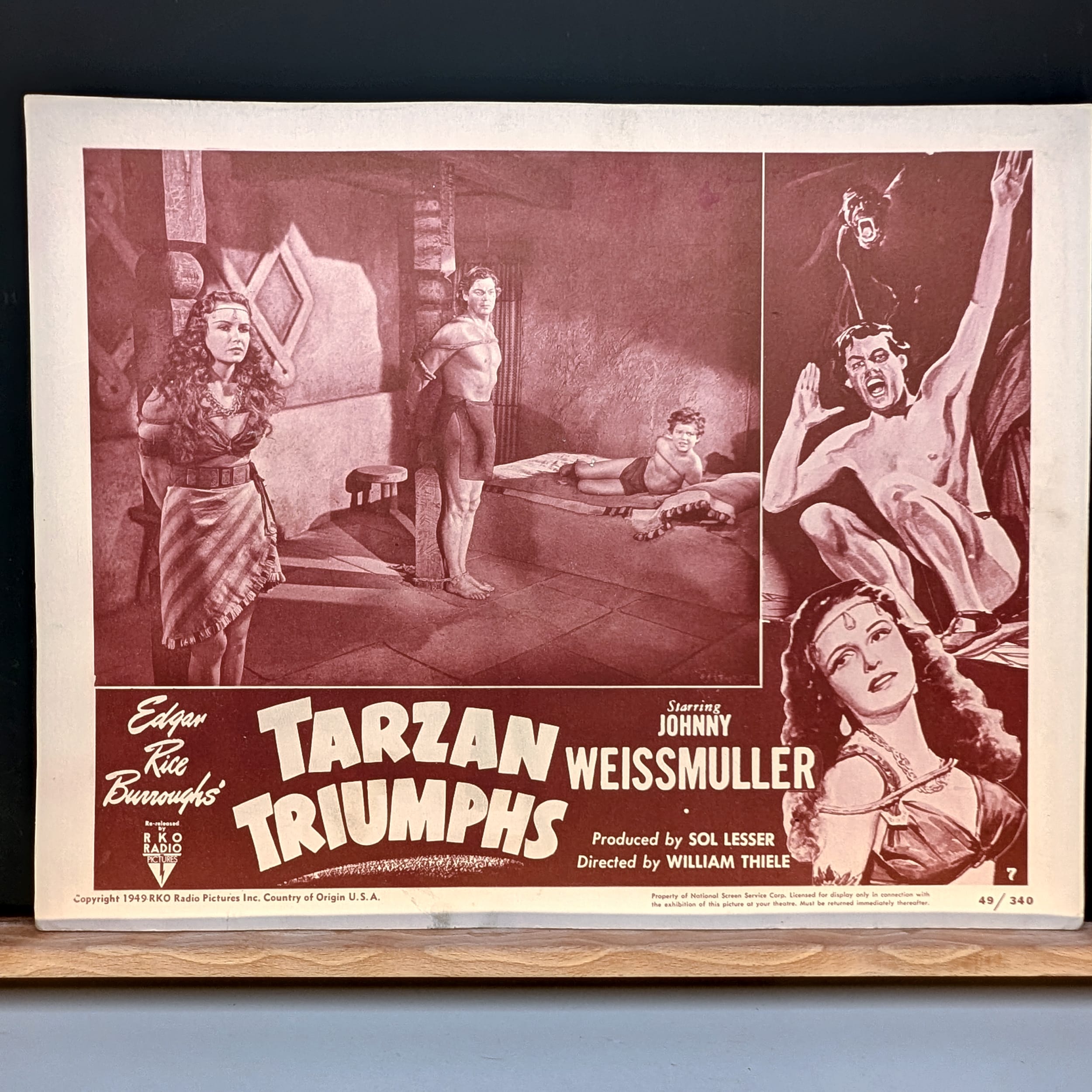 Tarzan Movie Lobby Cards Lot:Slave Girl+Jungle Boy+Lex Barker+Mike Henry π΄