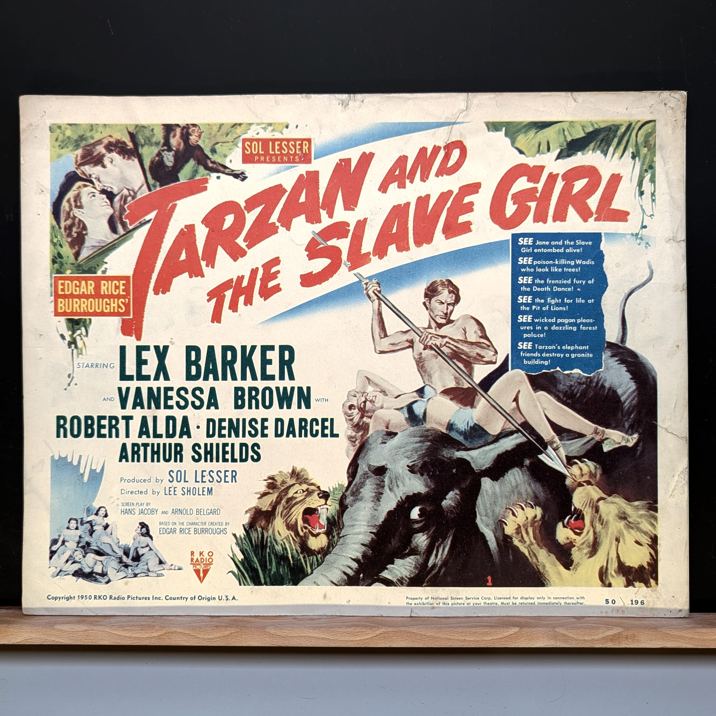 Tarzan Movie Lobby Cards Lot:Slave Girl+Jungle Boy+Lex Barker+Mike Henry π΄