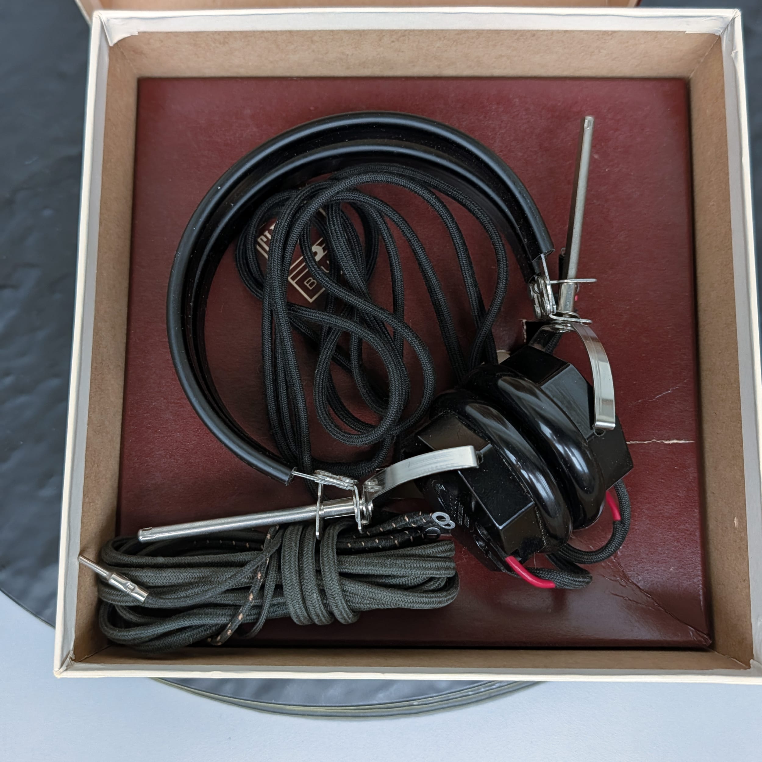 Clevite Brush BA-205 Crystal Headphones Headset Vintage Radio +Orig Box π§
