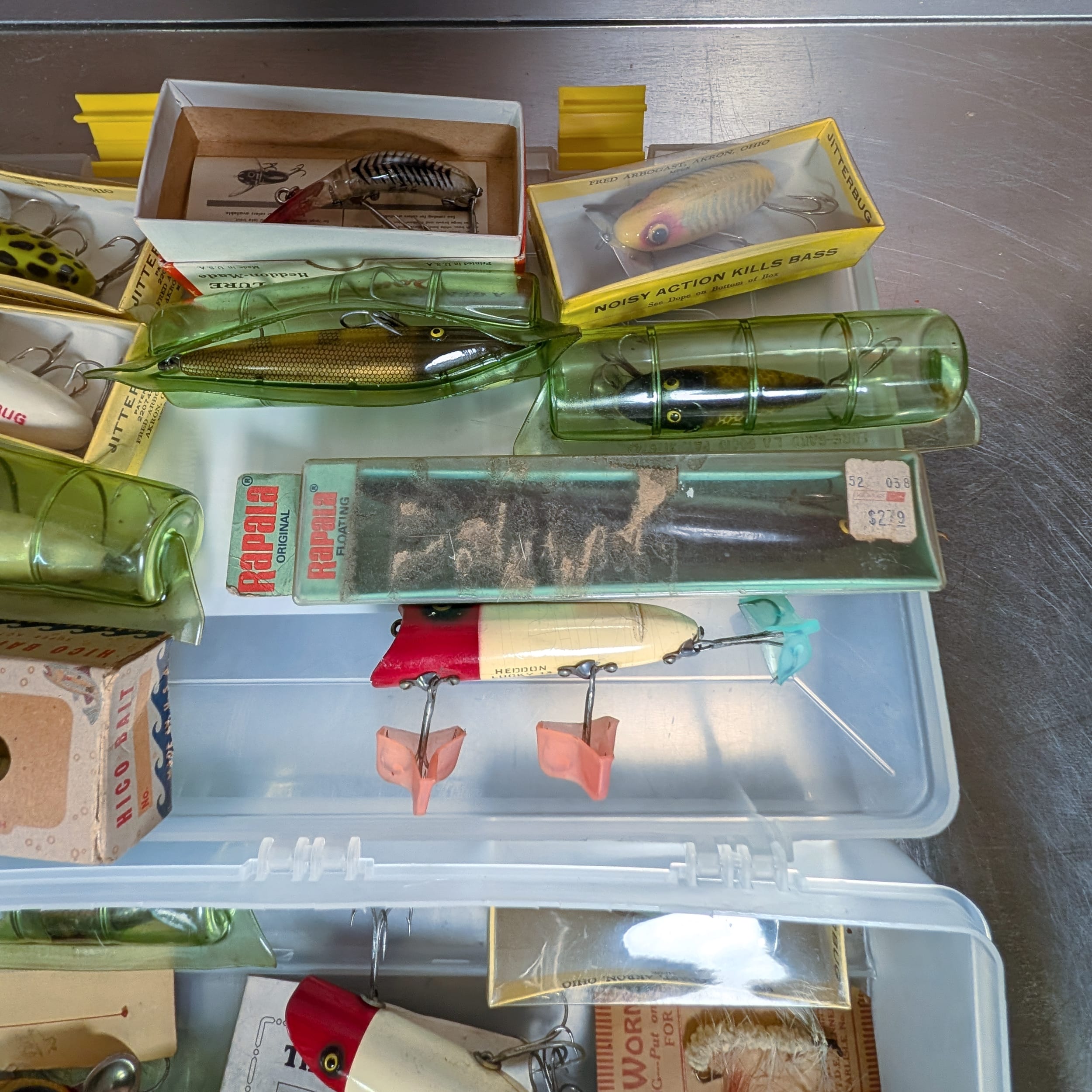 Rapala Hico Jitterbug Hula Popper Pike Monnow Vintage Lot of Fishing Lures