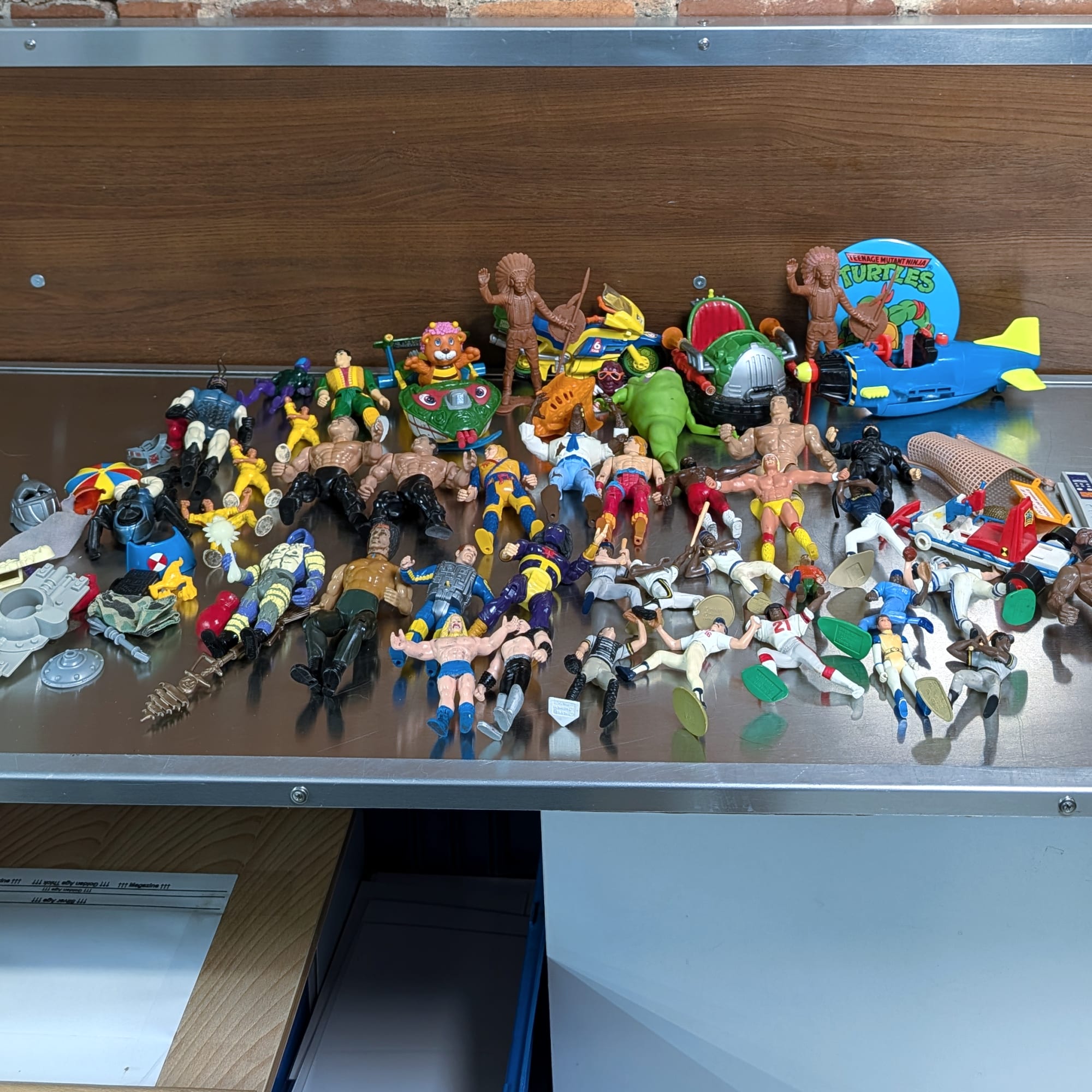 1986 Kenner Action Figure Lot:Chuck Norris Karate Kommandos+TMNT+Rocky+WWF