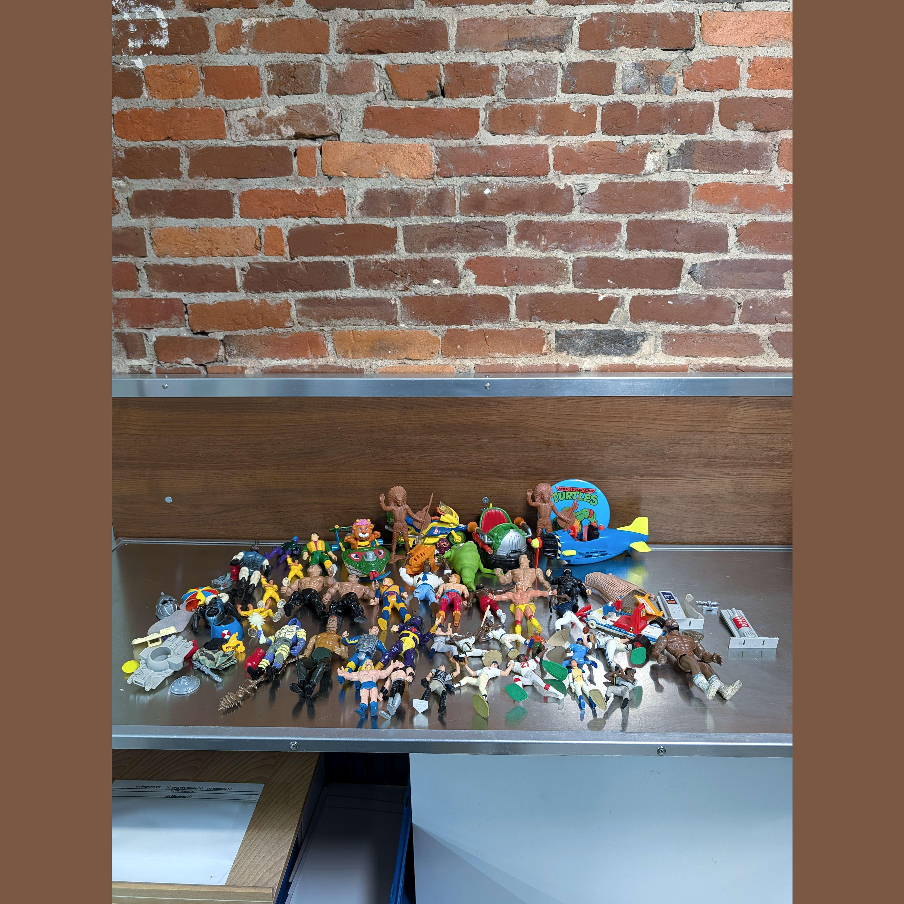 1986 Kenner Action Figure Lot:Chuck Norris Karate Kommandos+TMNT+Rocky+WWF