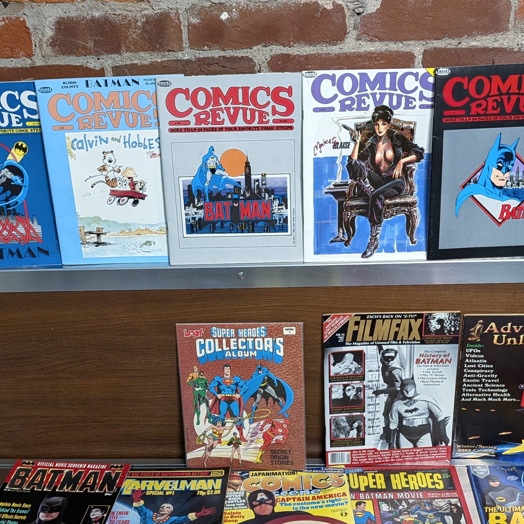Batman 1989 Movie Magazine+Superman Comic Lot+Comics Revue+Marvelman+Scene