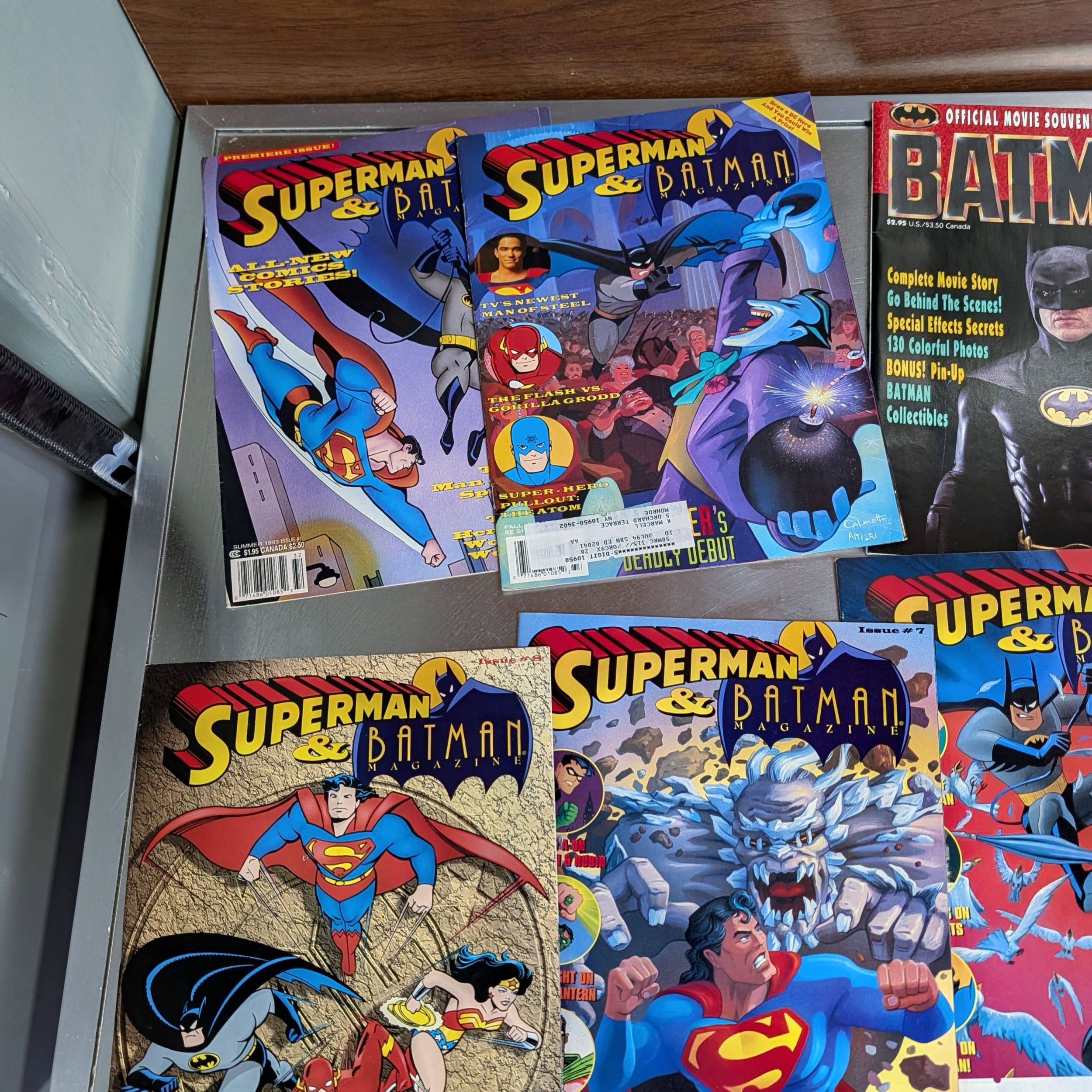 Batman 1989 Movie Magazine+Superman Comic Lot+Comics Revue+Marvelman+Scene