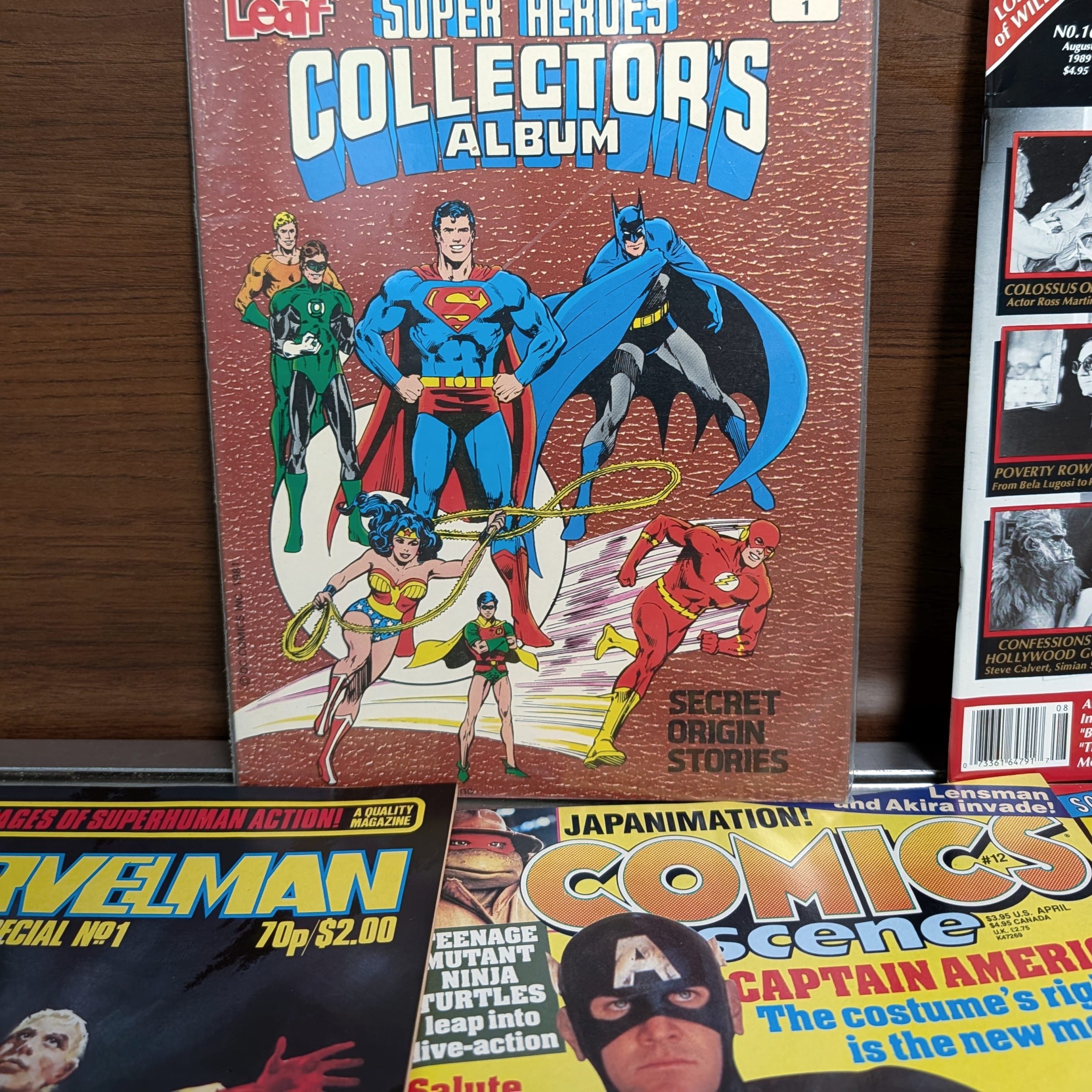 Batman 1989 Movie Magazine+Superman Comic Lot+Comics Revue+Marvelman+Scene