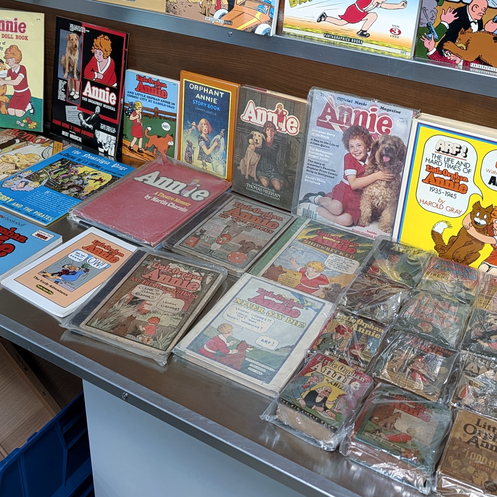 Little Orphan Annie Comic Lot+Fantagraphics+Big Little Books+HC+Magazine+Gray
