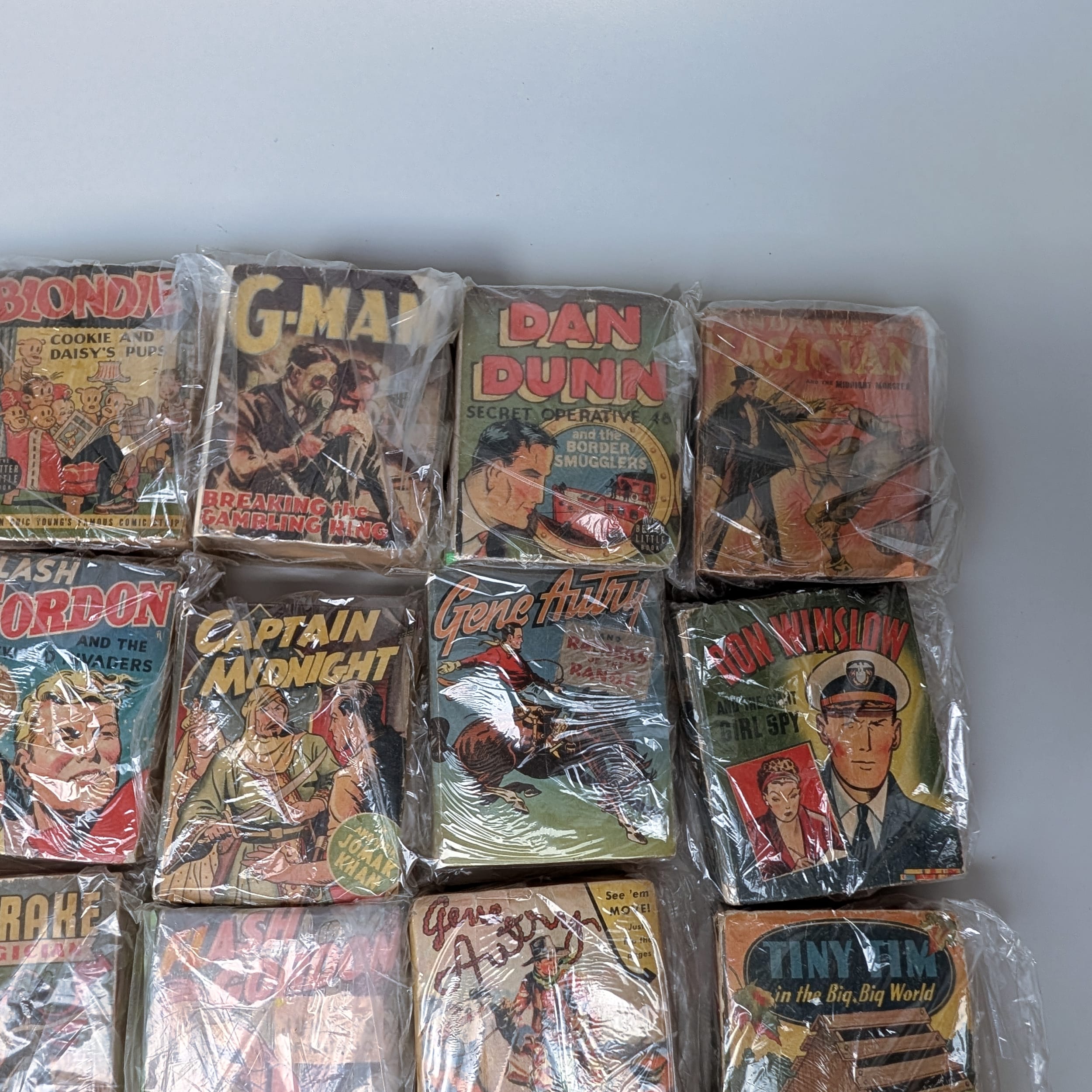 Vintage Better Little Books Lot+Tarzan+Flash Gordon+Popeye+Mandrake+G-Man+Terry