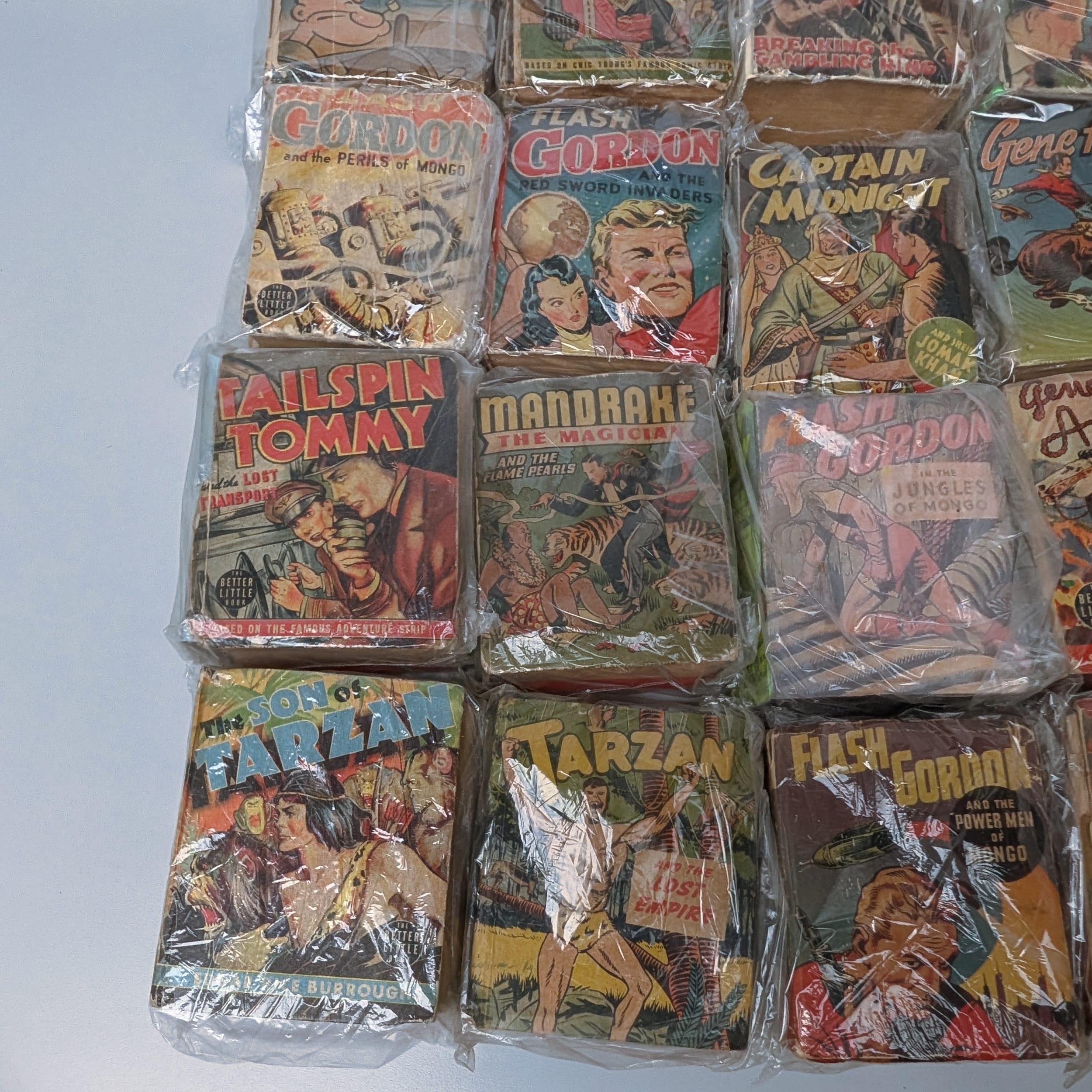 Vintage Better Little Books Lot+Tarzan+Flash Gordon+Popeye+Mandrake+G-Man+Terry
