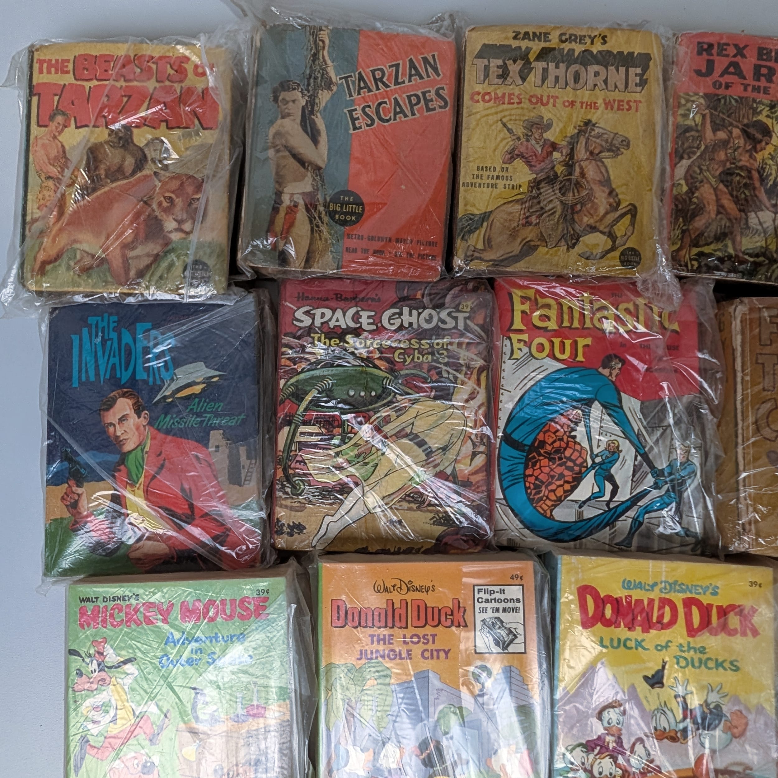 Vintage Whitman Big Little Books Lot Spider-Man+Superman+Batman+Disney+Tarzan