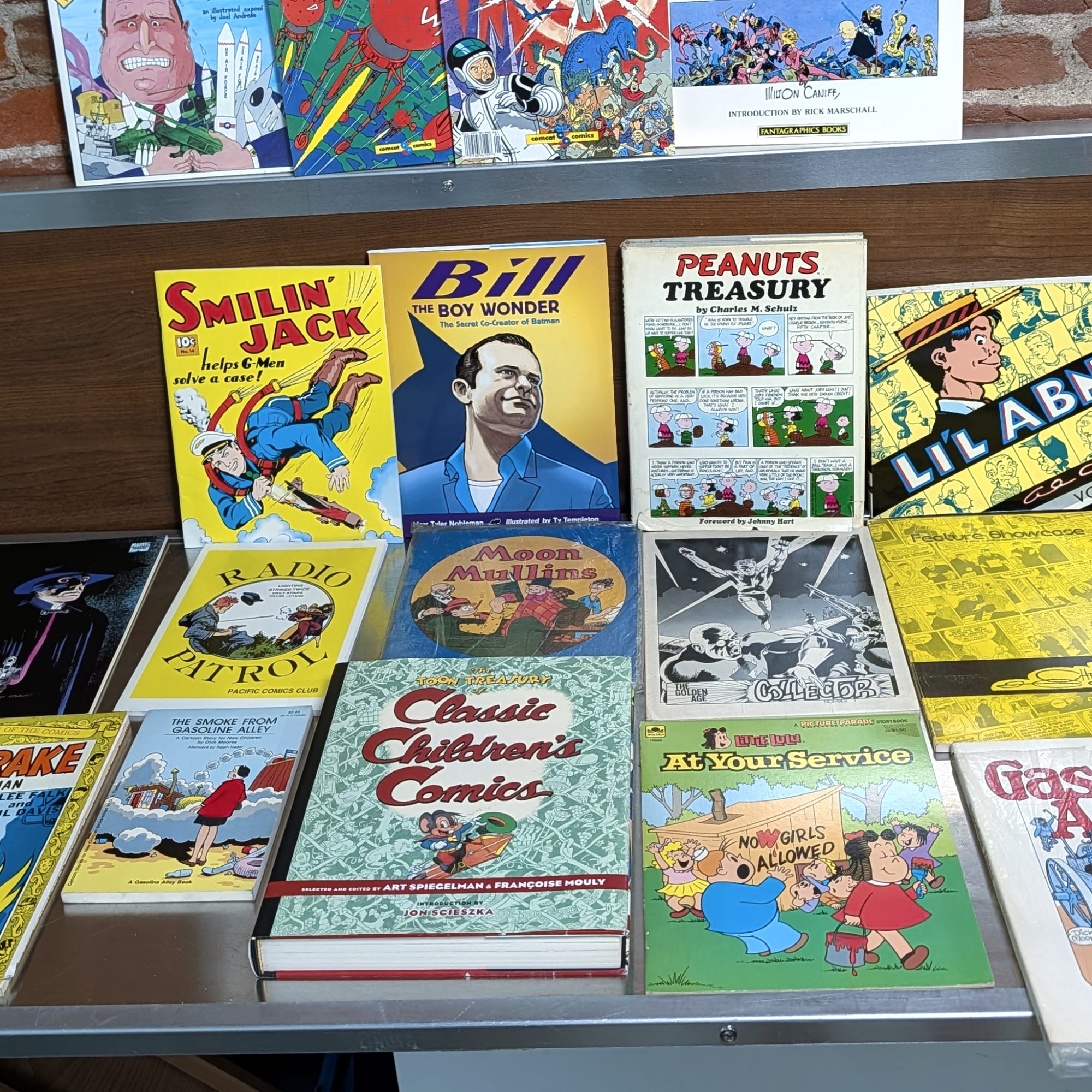 Vintage Comic Graphic Novel Lot:Peanuts+Lil Abner+Mandrake+Gasoline Alley+Bill