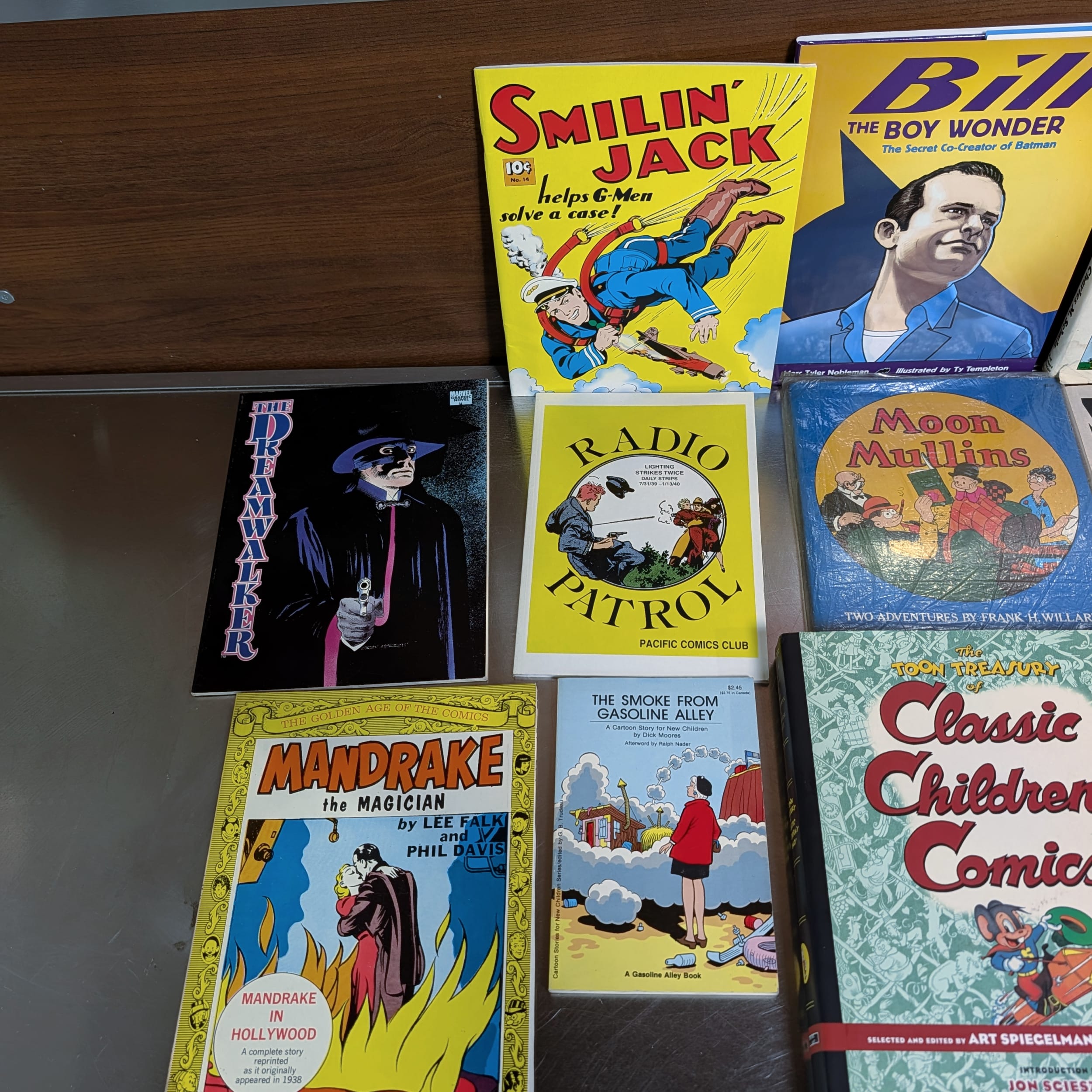Vintage Comic Graphic Novel Lot:Peanuts+Lil Abner+Mandrake+Gasoline Alley+Bill