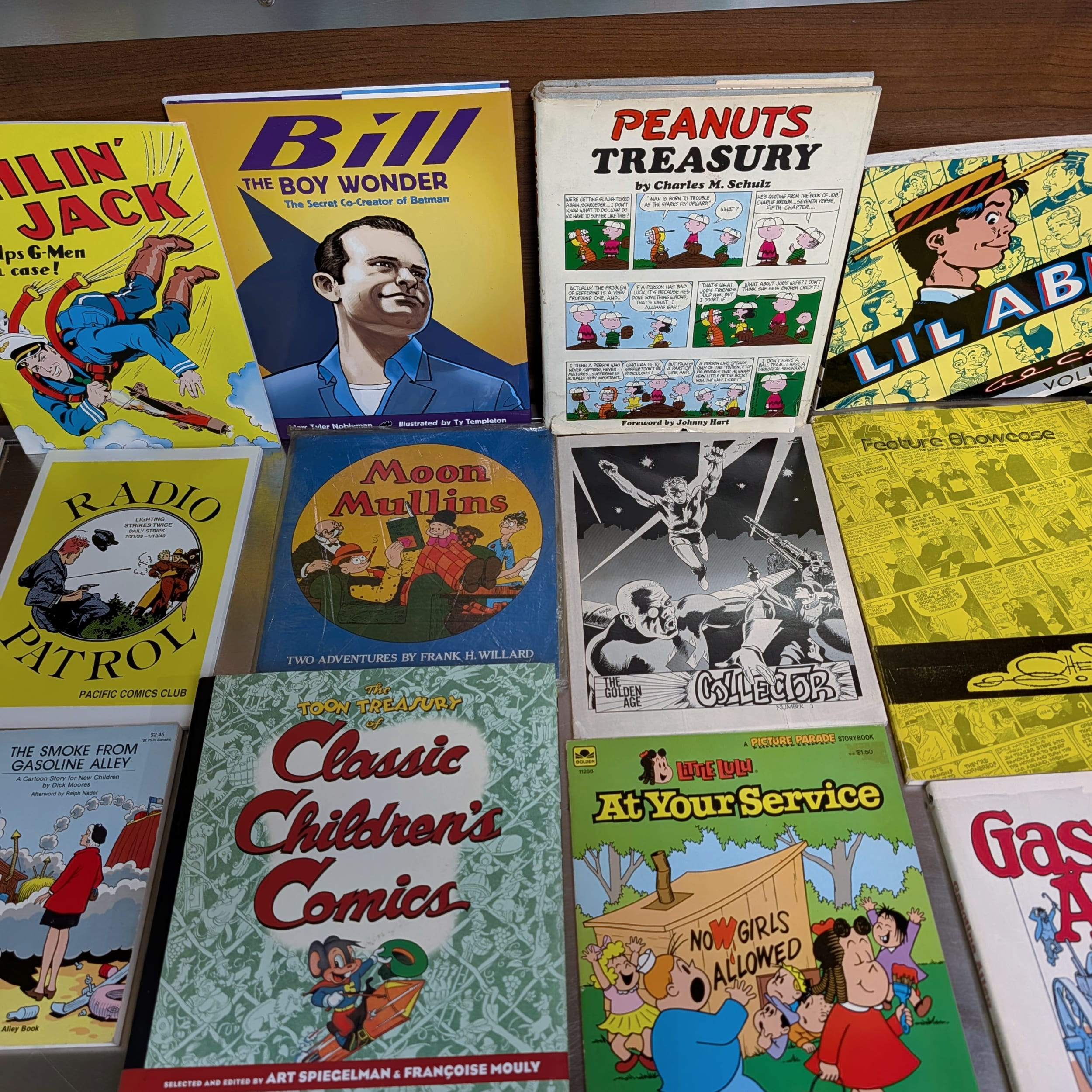 Vintage Comic Graphic Novel Lot:Peanuts+Lil Abner+Mandrake+Gasoline Alley+Bill